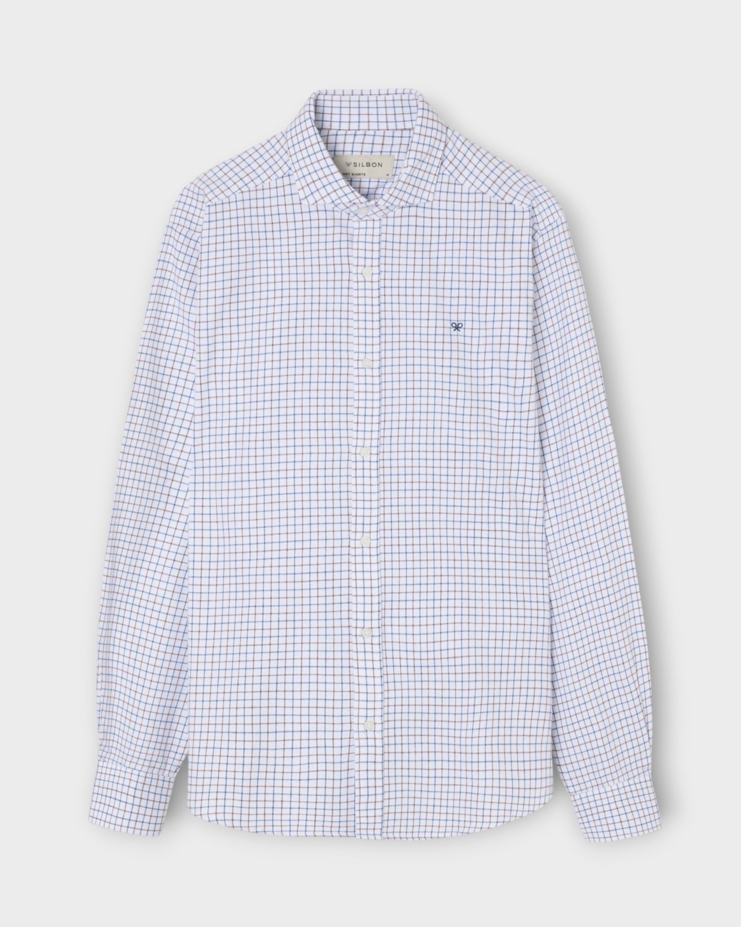 Imagen 4 de Camisa sport de hombre warm de cuadros - Silbon - Marrón Marrón