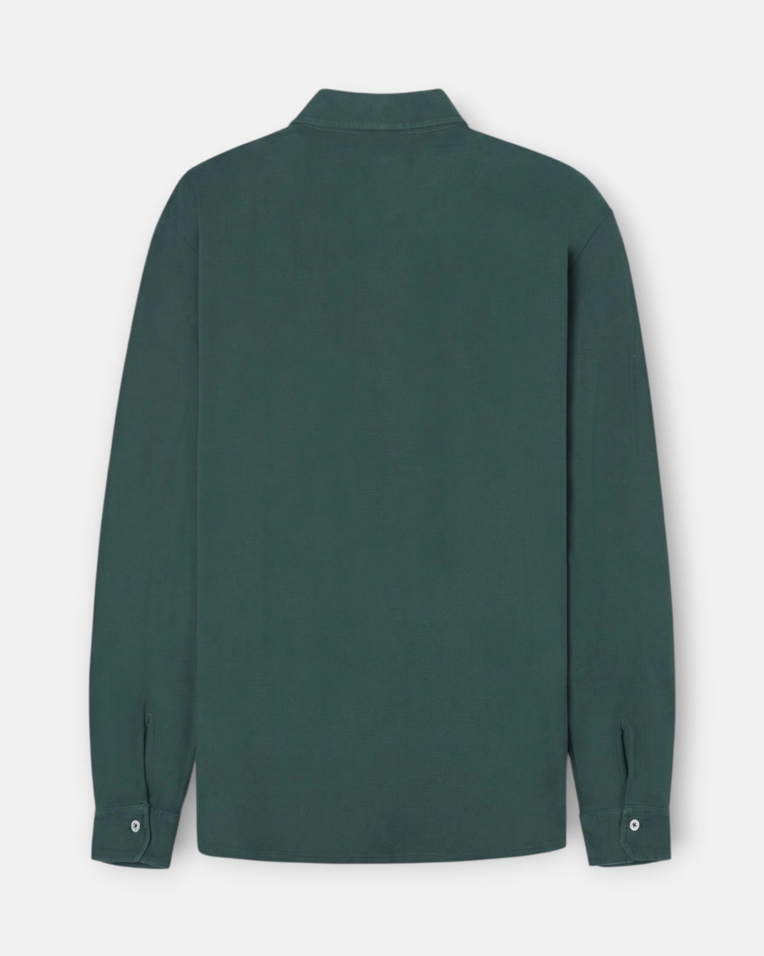 Imagen 2 de Polo de hombre manga larga chevron - Silbon - Verde oscuro Verde oscuro