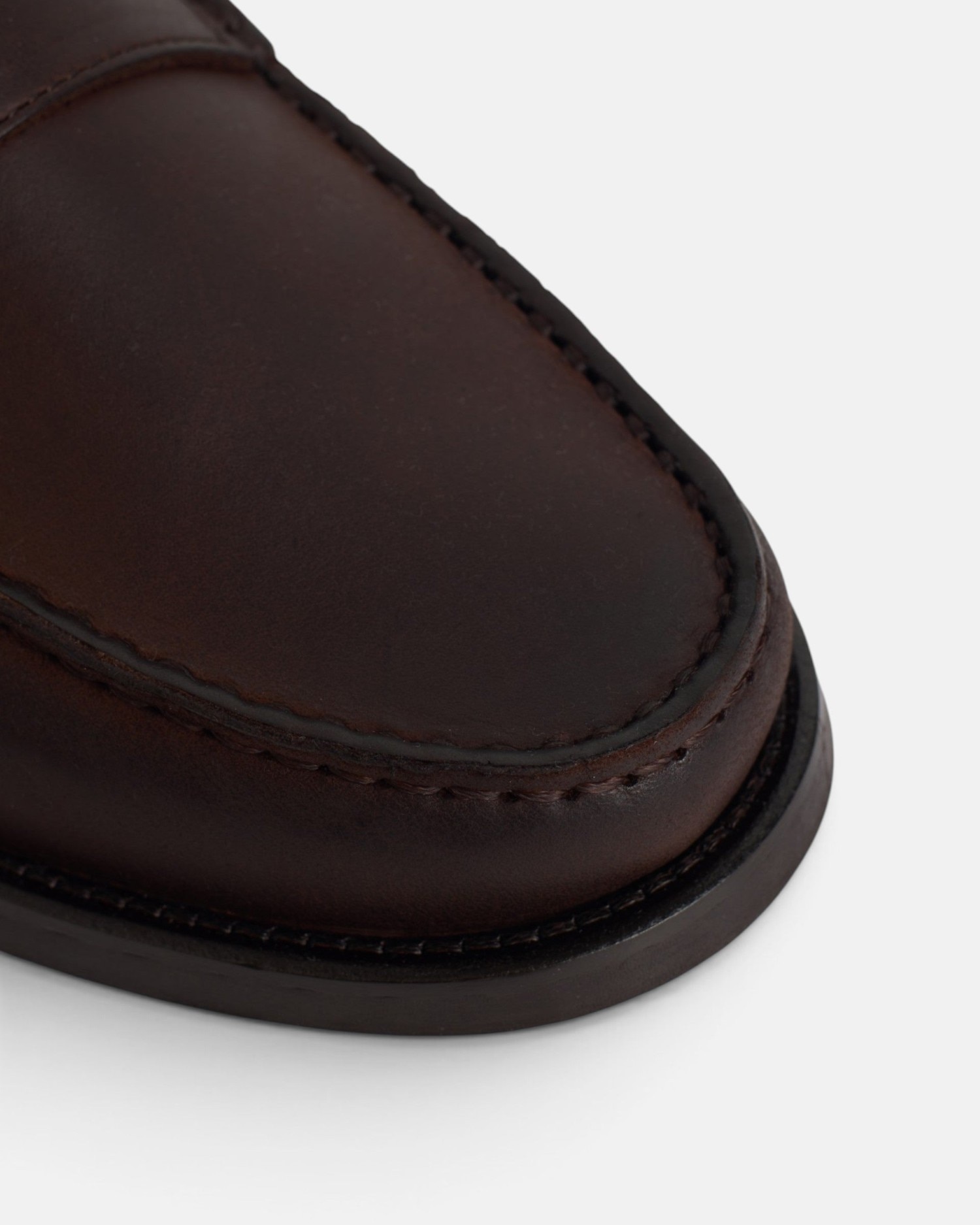 Mocasín antifaz piel - Silbon - Marrón oscuro Marrón oscuro-3