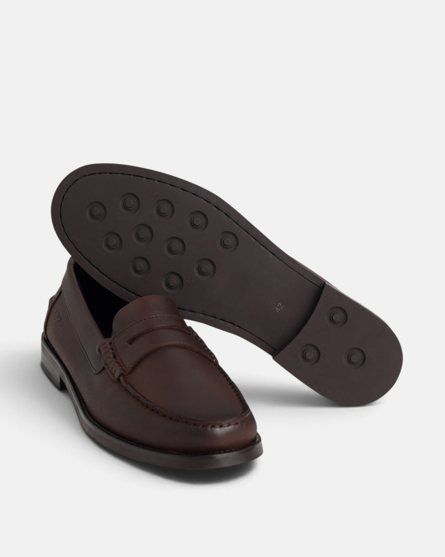 Mocasín antifaz piel - Silbon - Marrón oscuro Marrón oscuro-5
