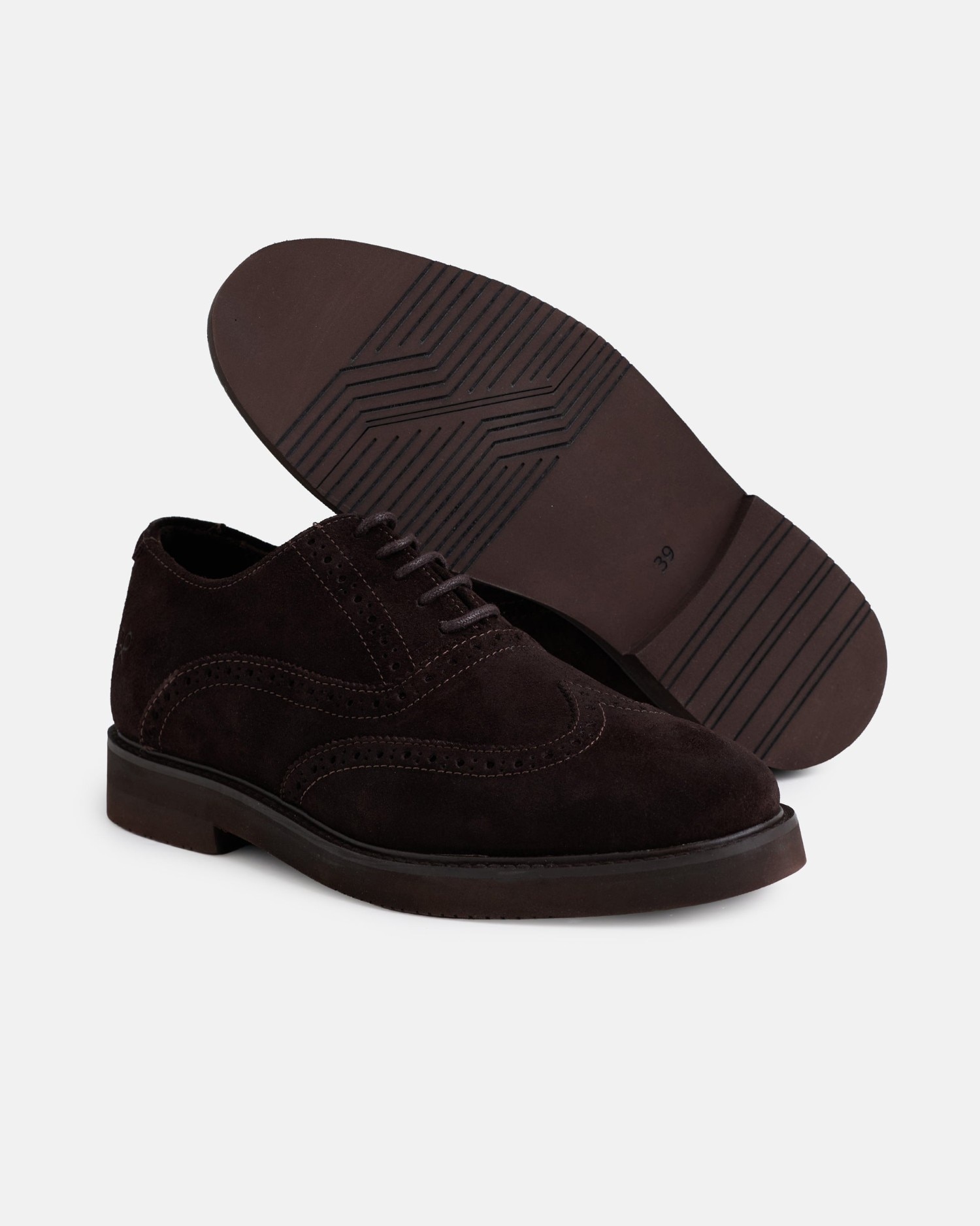 Imagen 4 de Zapato de vestir ante cordones - Silbon - Marrón Marrón