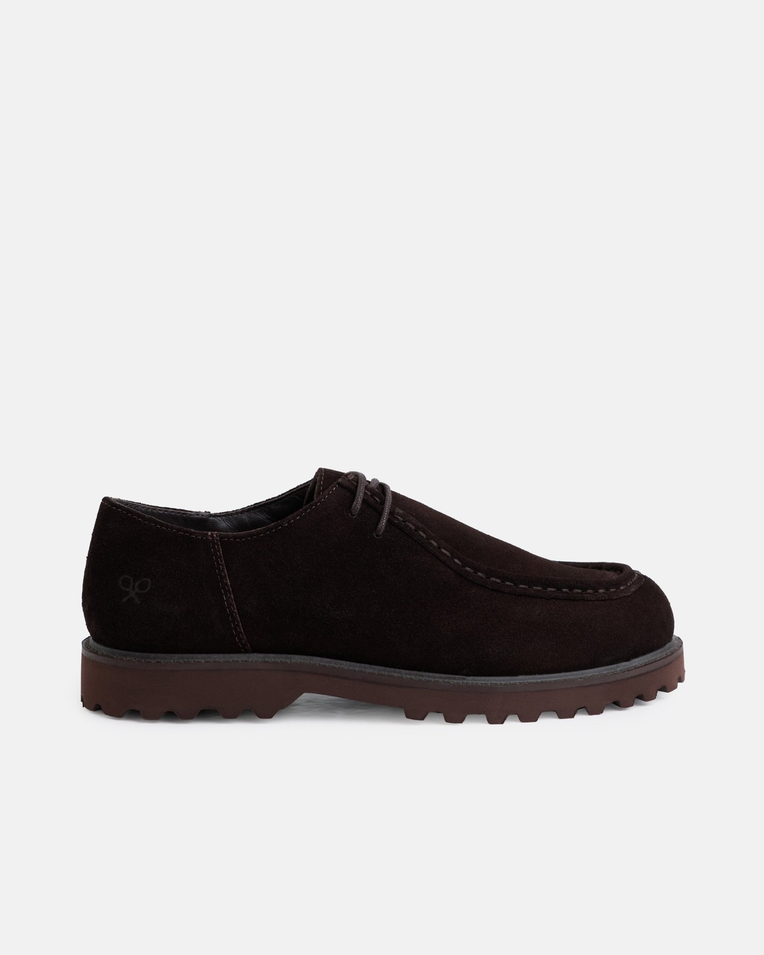 Imagen 1 de Zapato de cordones wallabee serraje Marrón