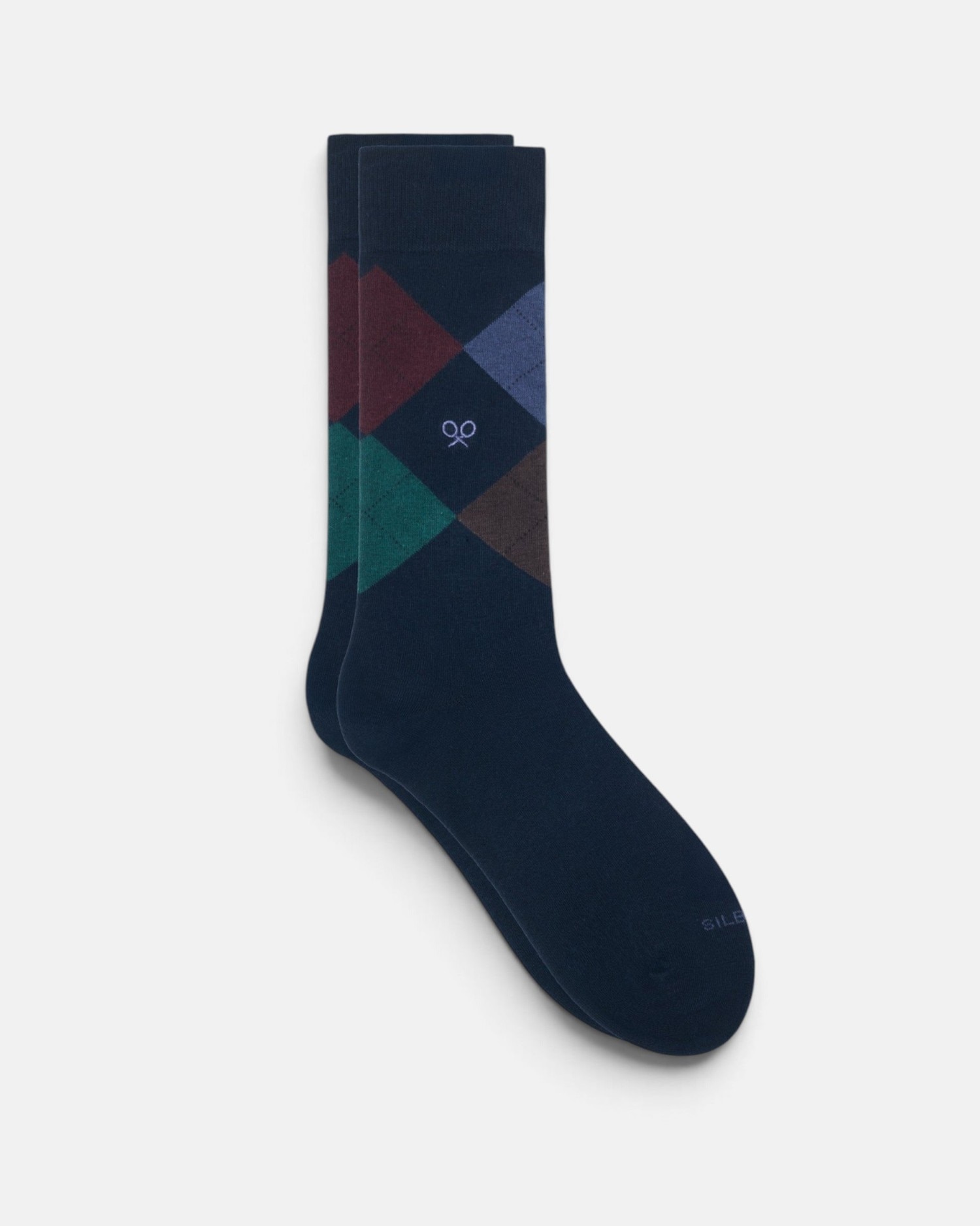 Imagen 0 de Calcetín de hombre rombos colores Azul marino