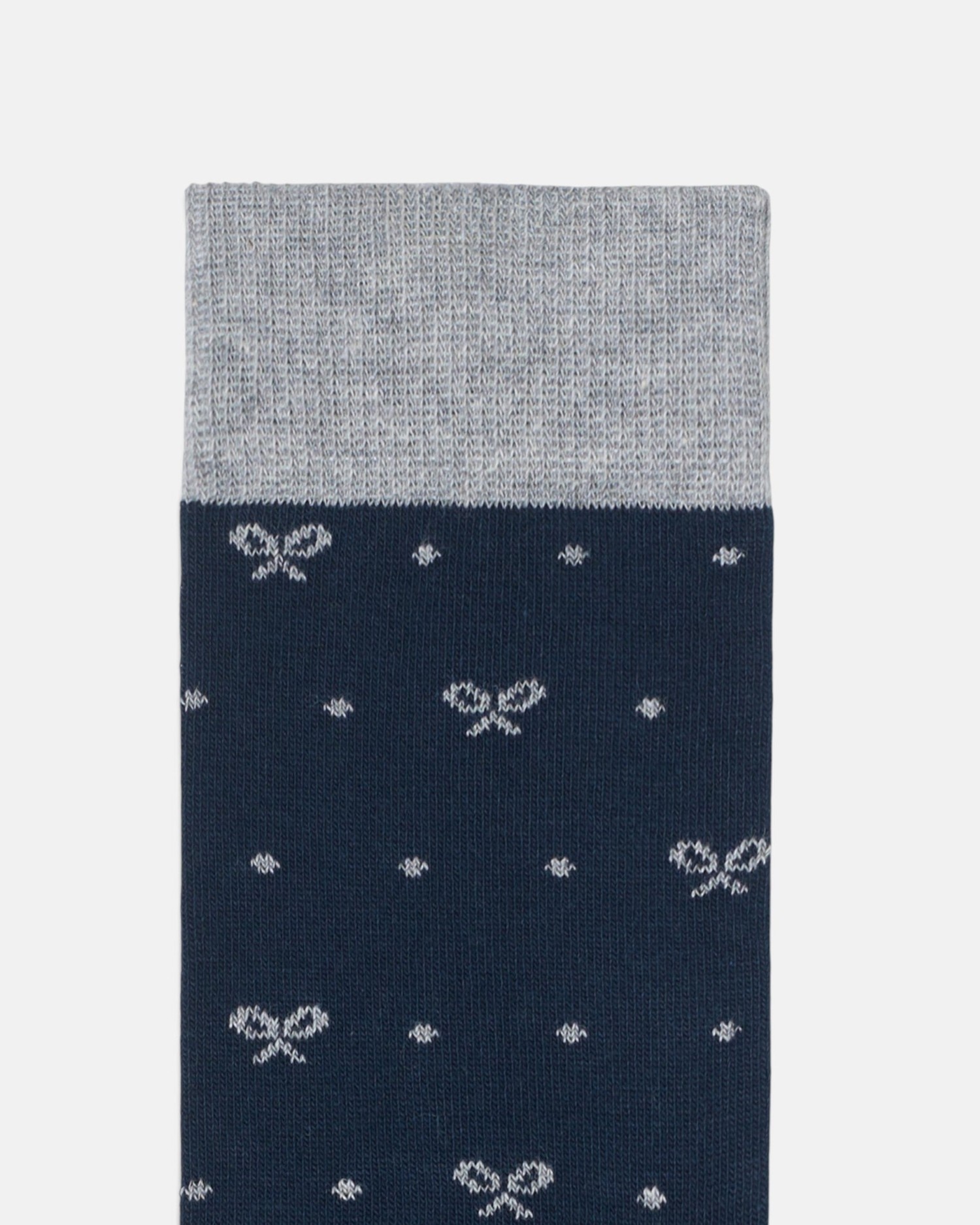 Calcetín Silbon motivos lunares verde de hombre - Gris Gris-3