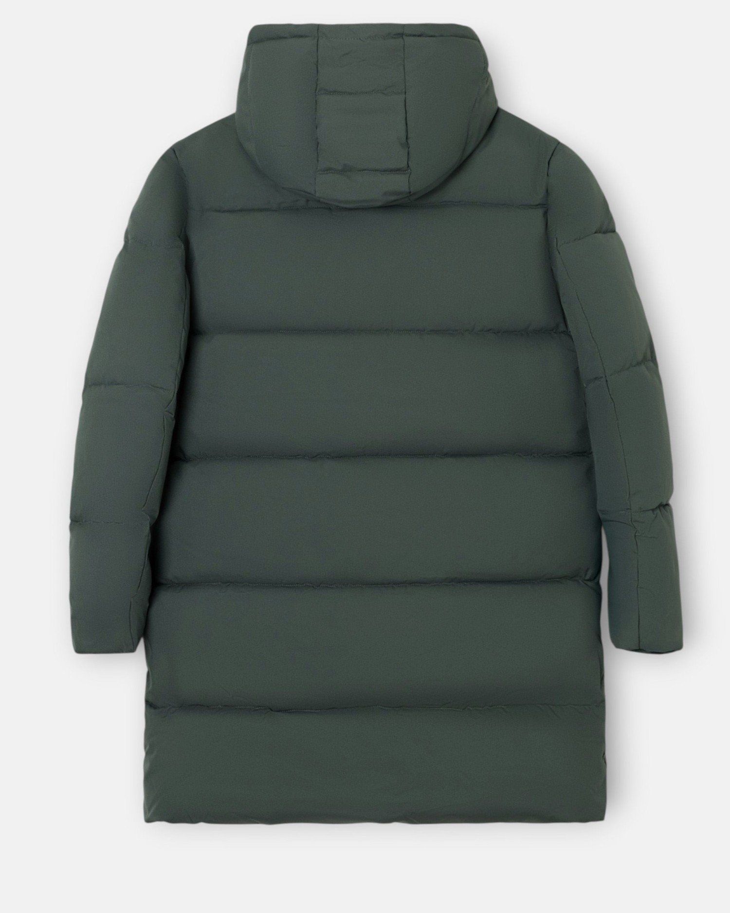 Imagen 4 de Abrigo largo acolchado de hombre con capucha - Silbon - Verde Verde