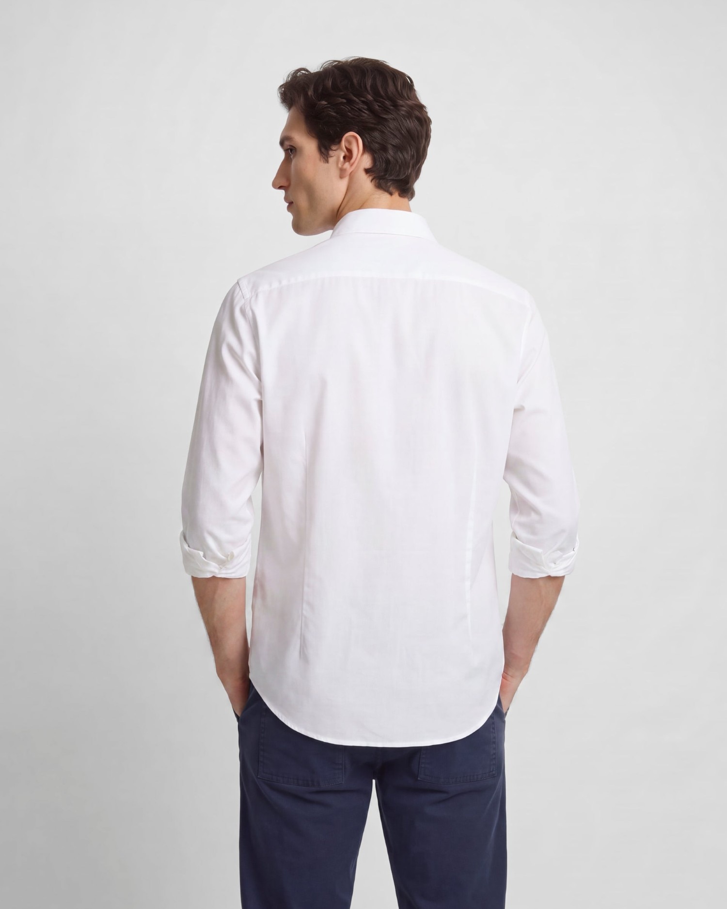 Camisa sport de hombre de estructura slim - Silbon - Blanco Blanco-2