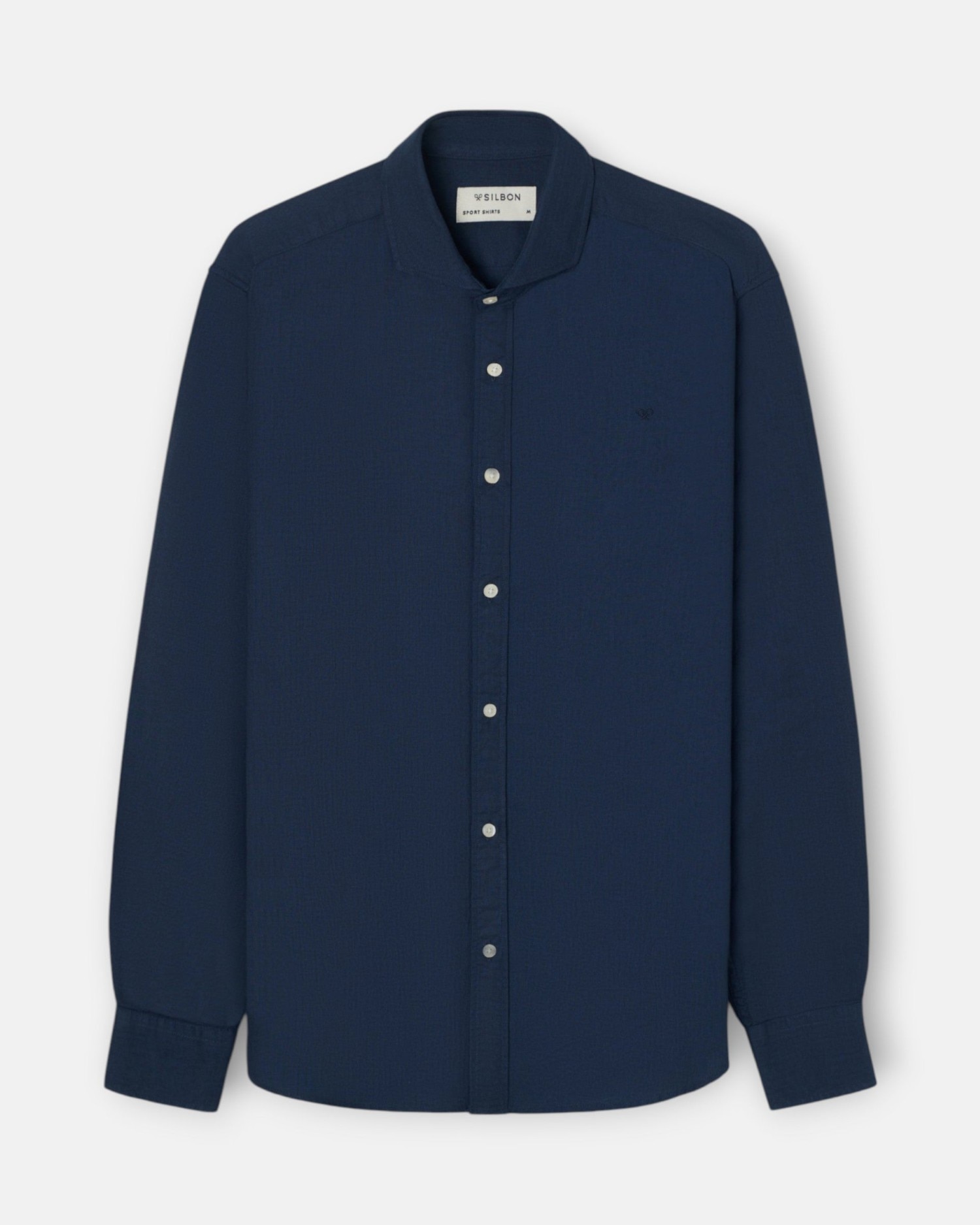 Camisa sport de hombre espiga - Silbon - Azul marino Azul marino-1