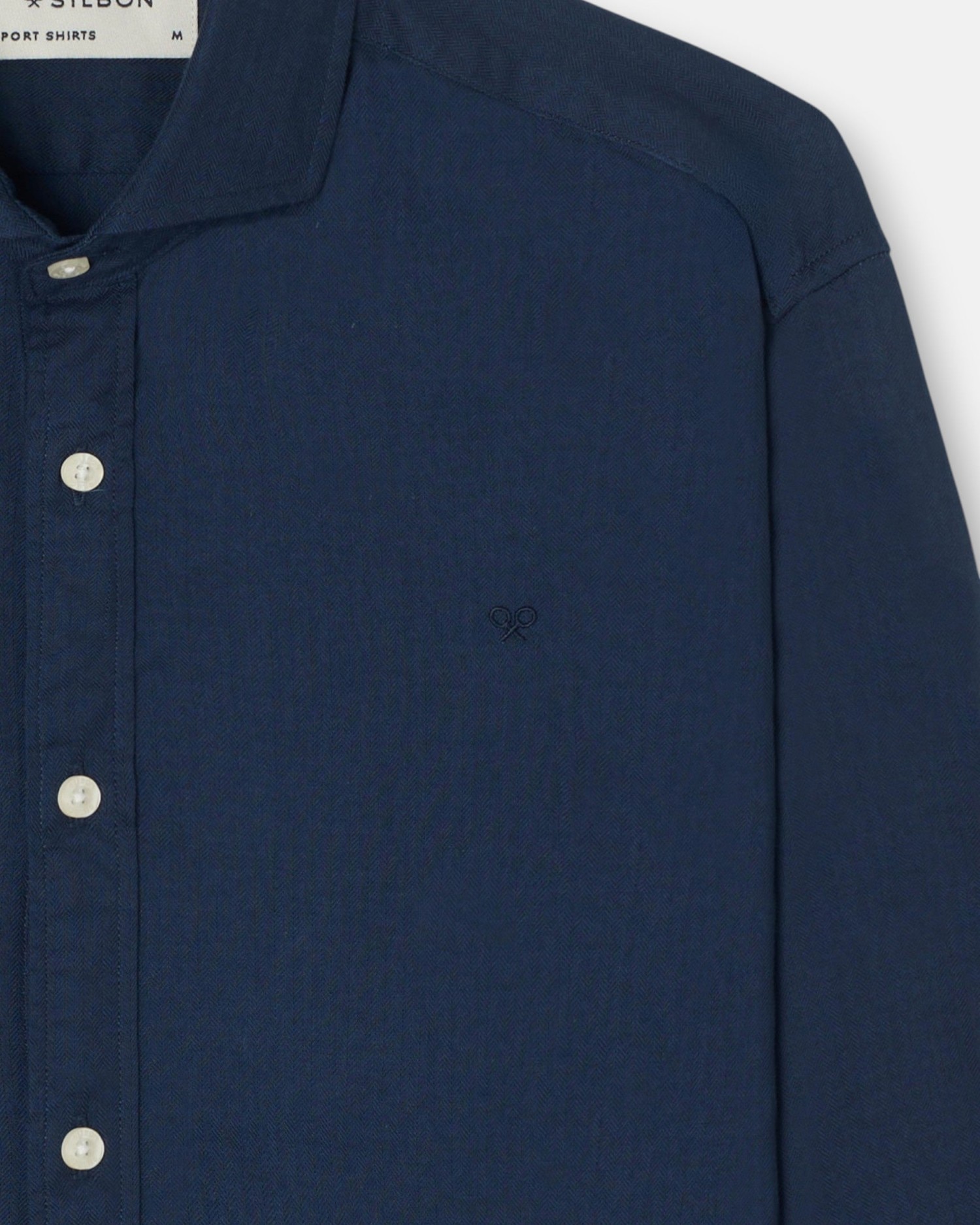 Camisa sport de hombre espiga - Silbon - Azul marino Azul marino-3