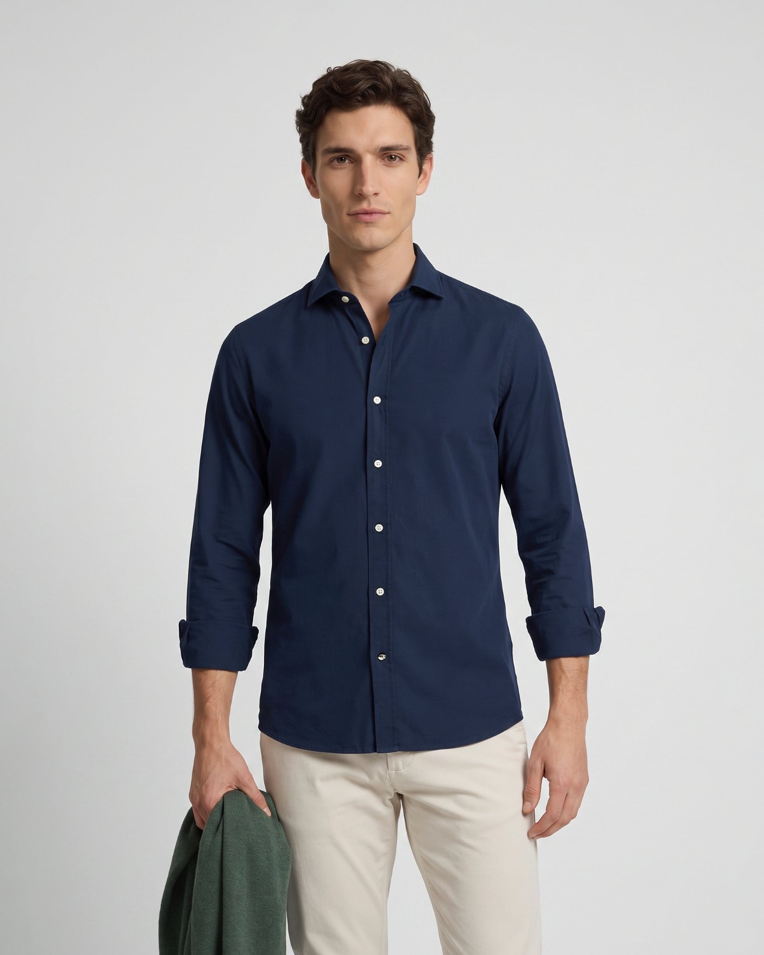 Camisa sport de hombre pique - Silbon - Azul marino Azul marino-1