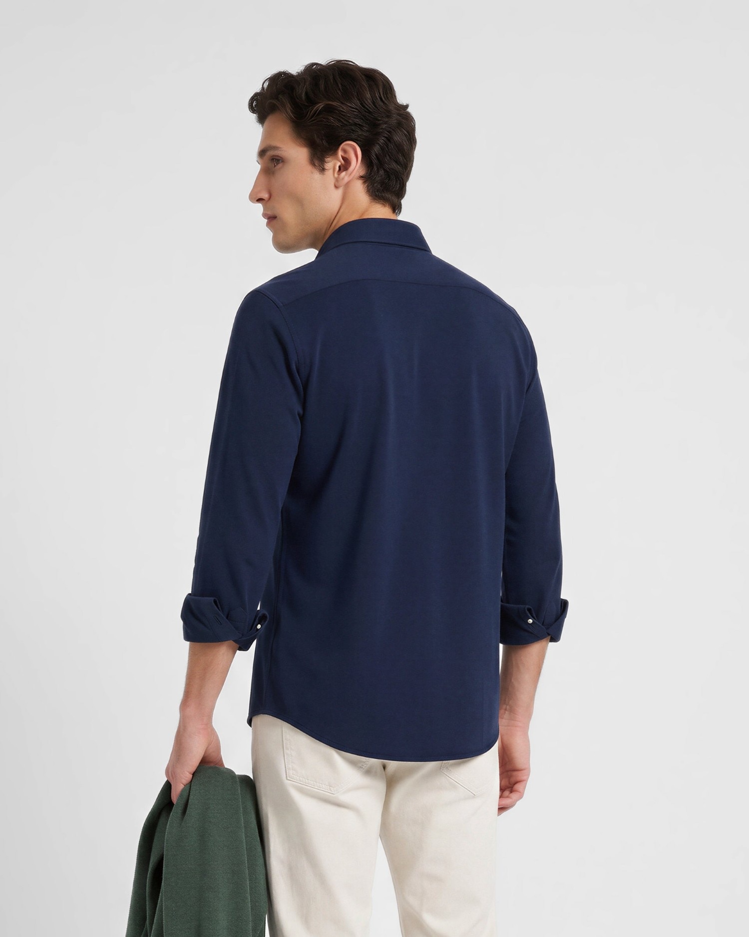 Camisa sport de hombre pique - Silbon - Azul marino Azul marino-2