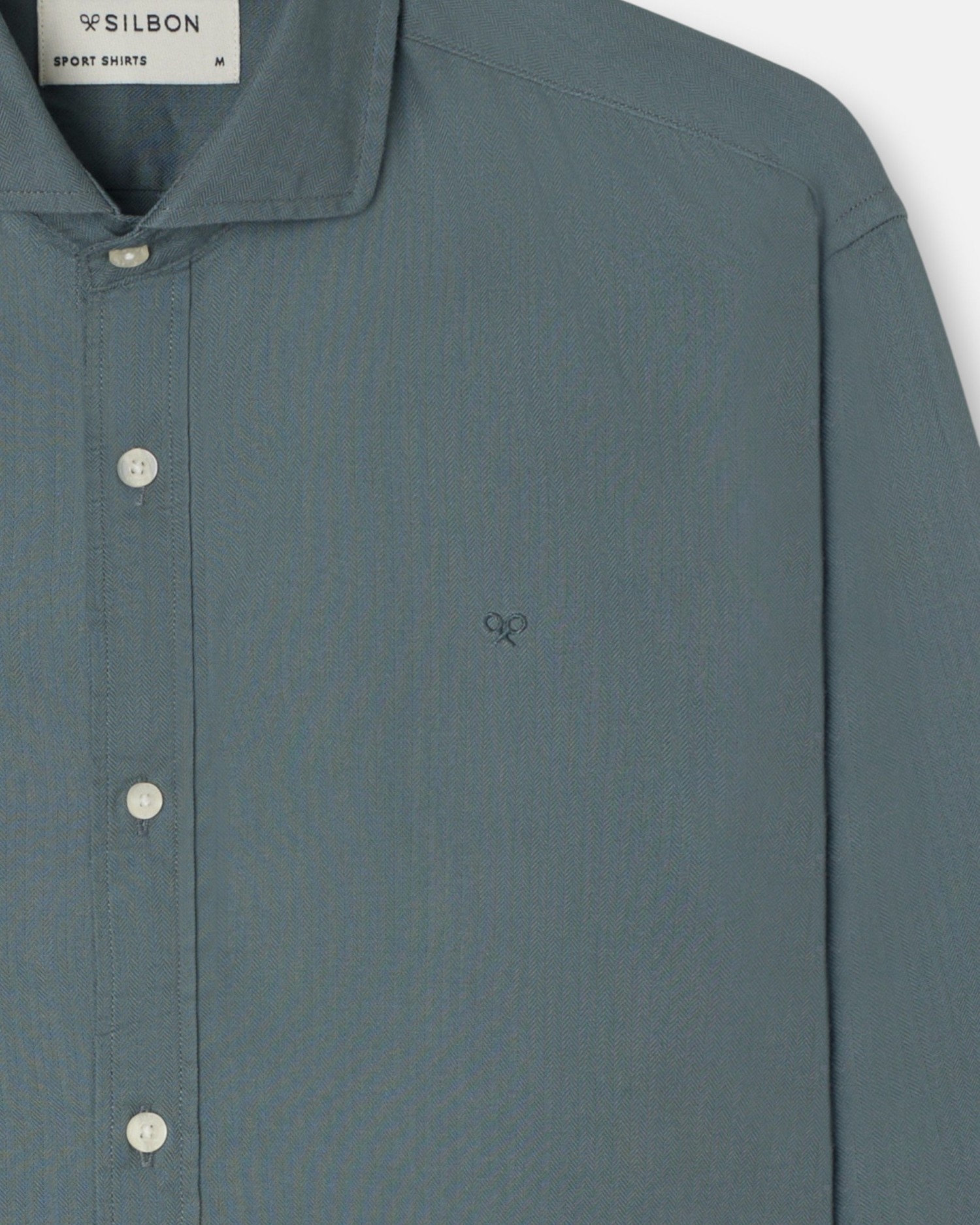 Camisa sport de hombre espiga - Silbon - Verde claro Verde claro-3
