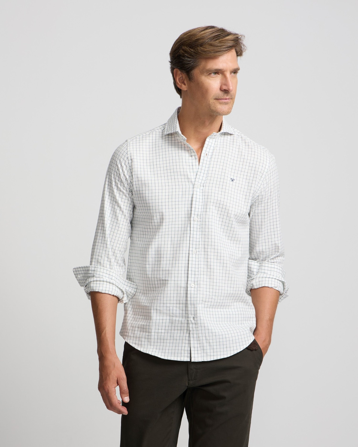 Imagen 1 de Camisa sport de hombre warm de cuadros - Silbon - Verde Verde