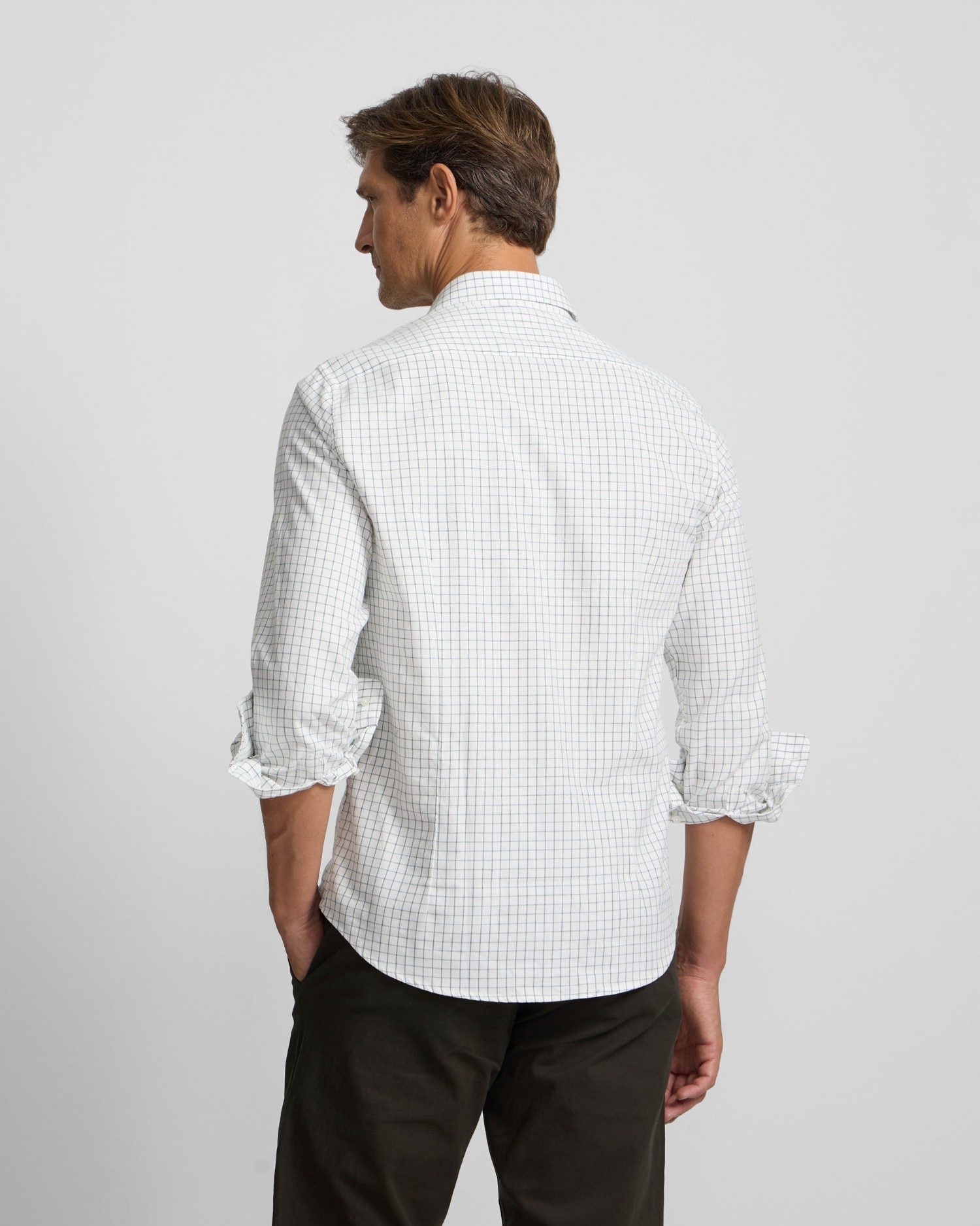 Imagen 2 de Camisa sport de hombre warm de cuadros - Silbon - Verde Verde