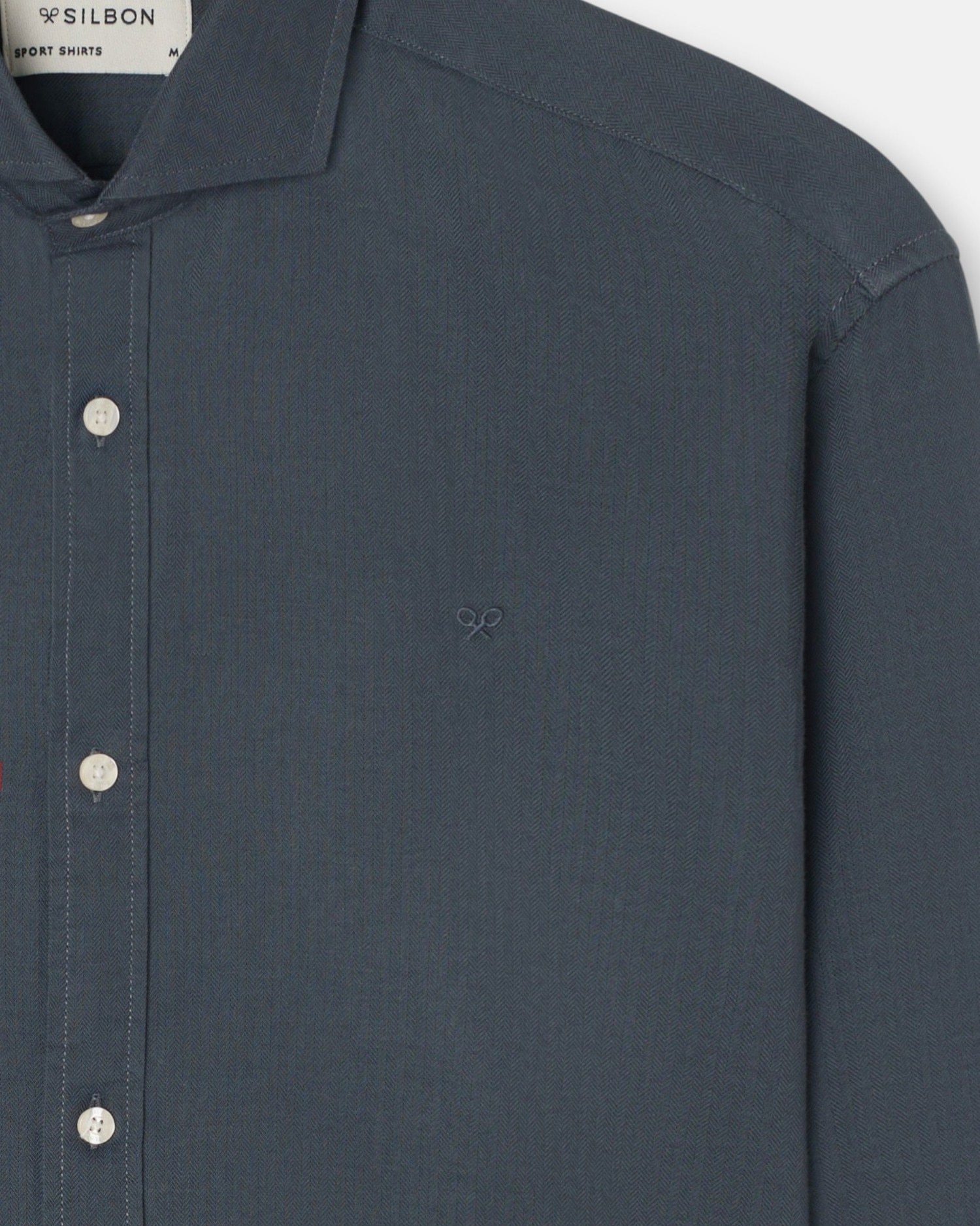 Camisa sport de hombre espiga - Silbon - Gris Gris-3