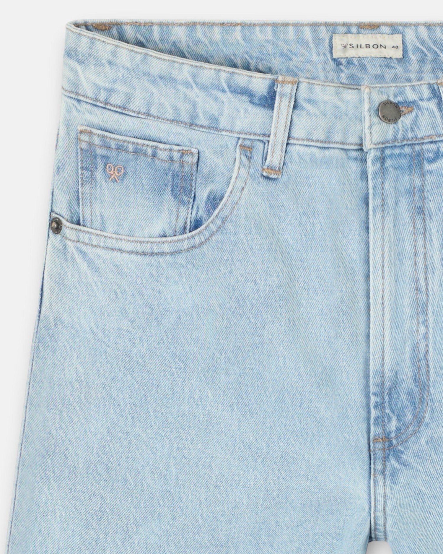 Pantalón de hombre jeans style - Silbon - Azul claro Azul claro-3