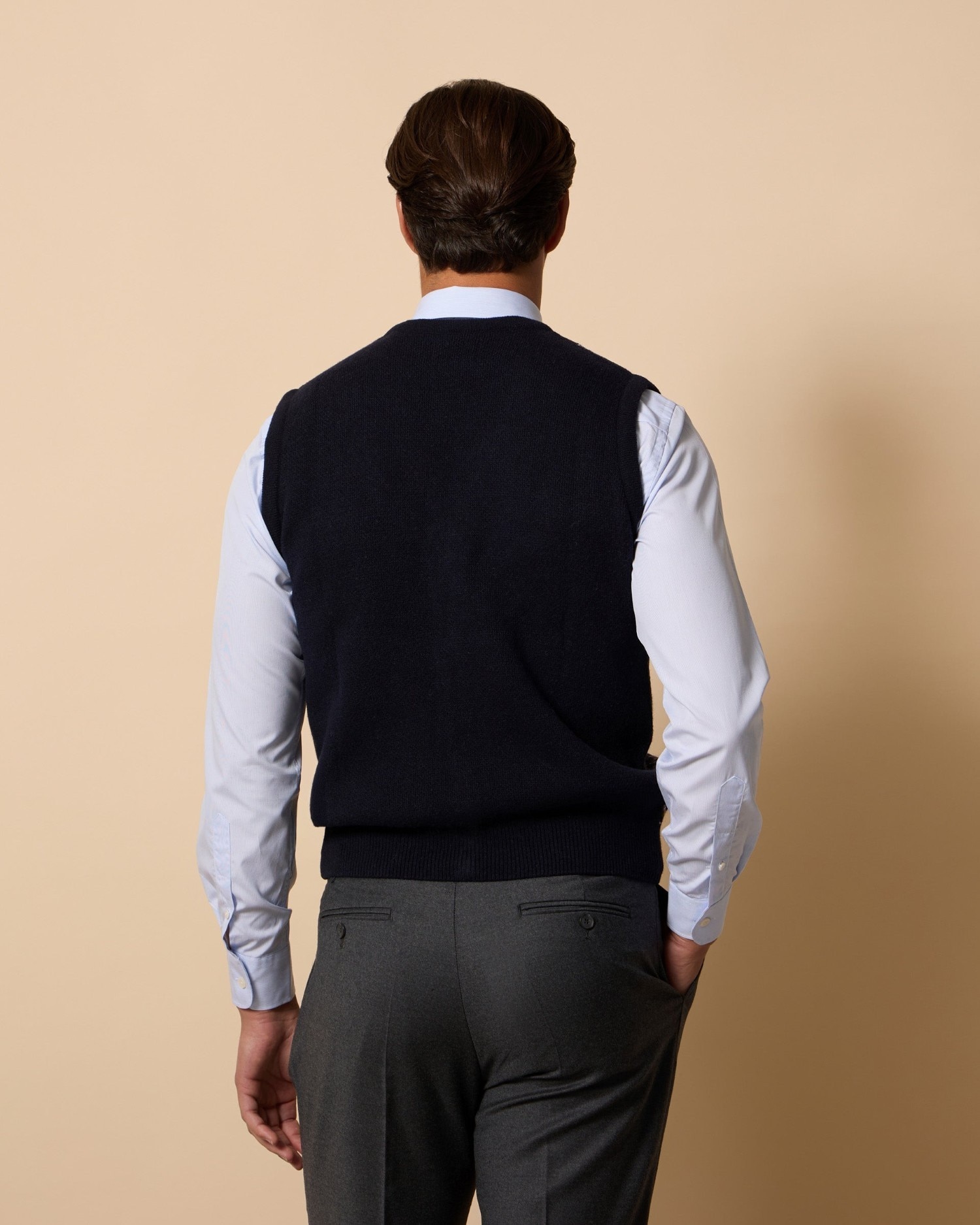 Imagen 2 de Chaleco de punto unique de hombre jacquard - Silbon - Azul marino Azul marino