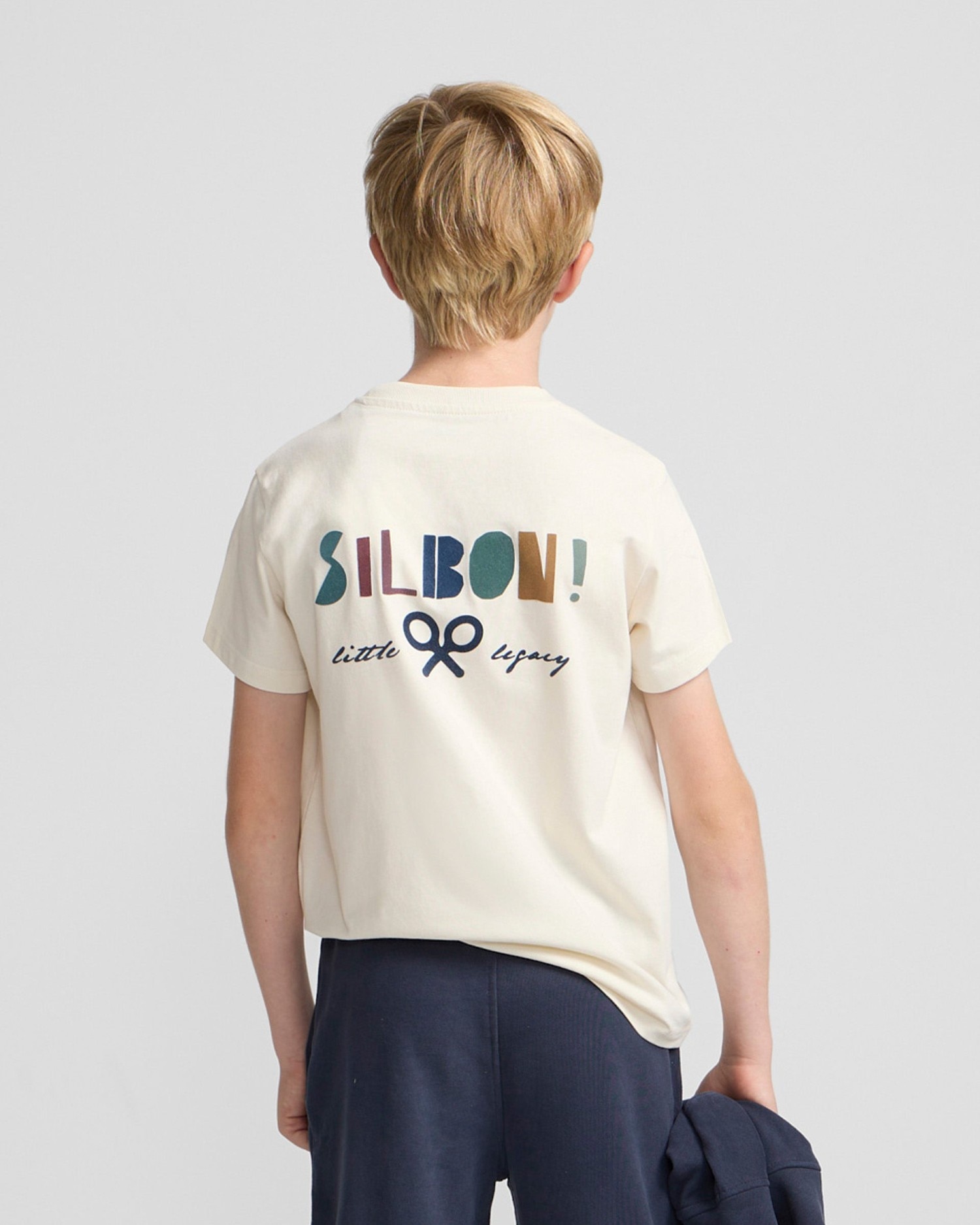 Camiseta de niño little legacy - Silbon - Blanco Blanco-3