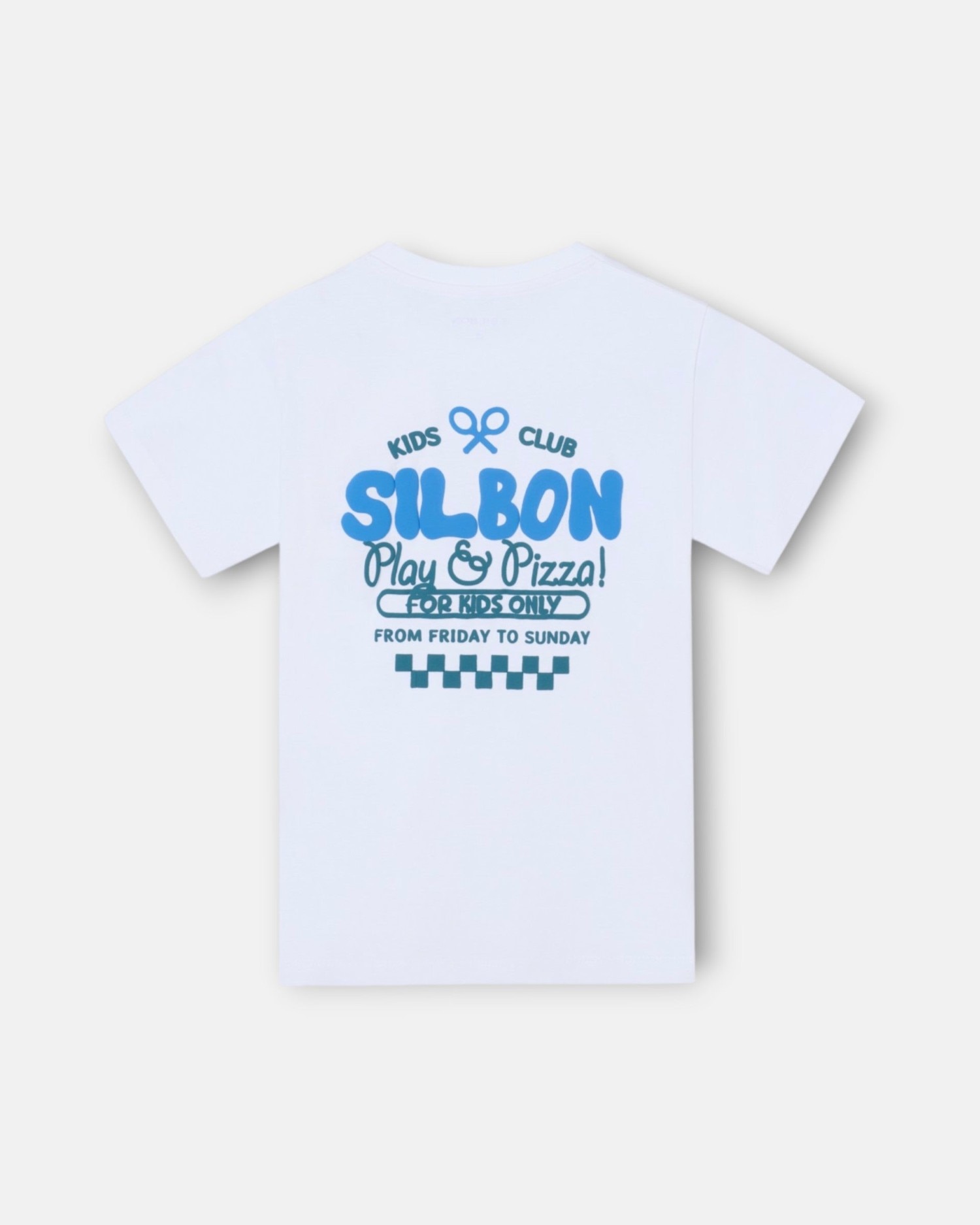 Camiseta de niño play & pizza - Silbon - Blanco Blanco-4