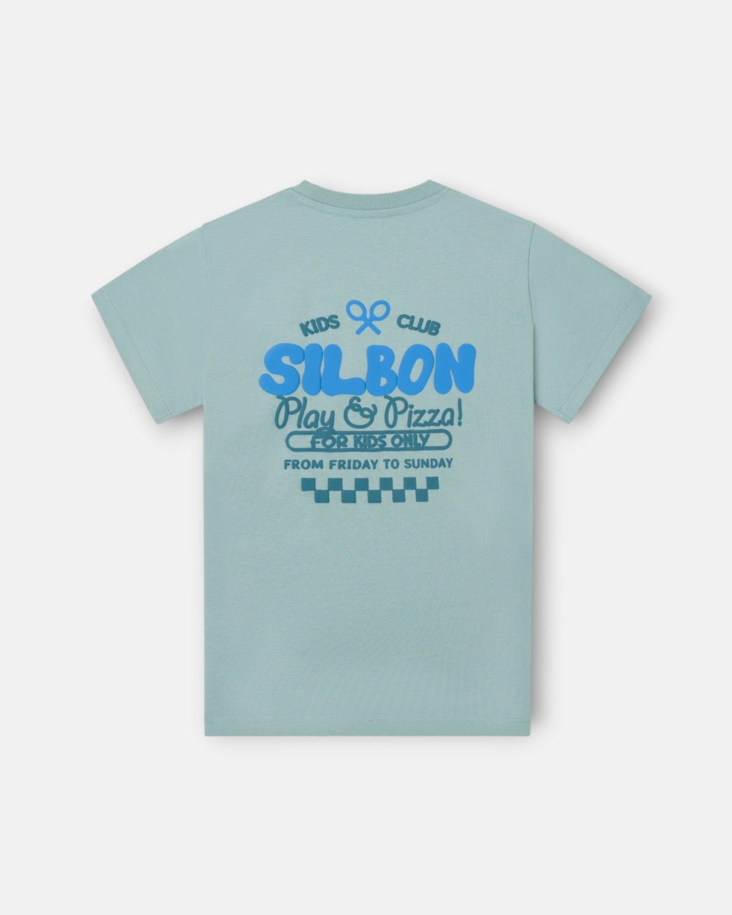 Camiseta de niño play & pizza - Silbon - Verde Verde-2