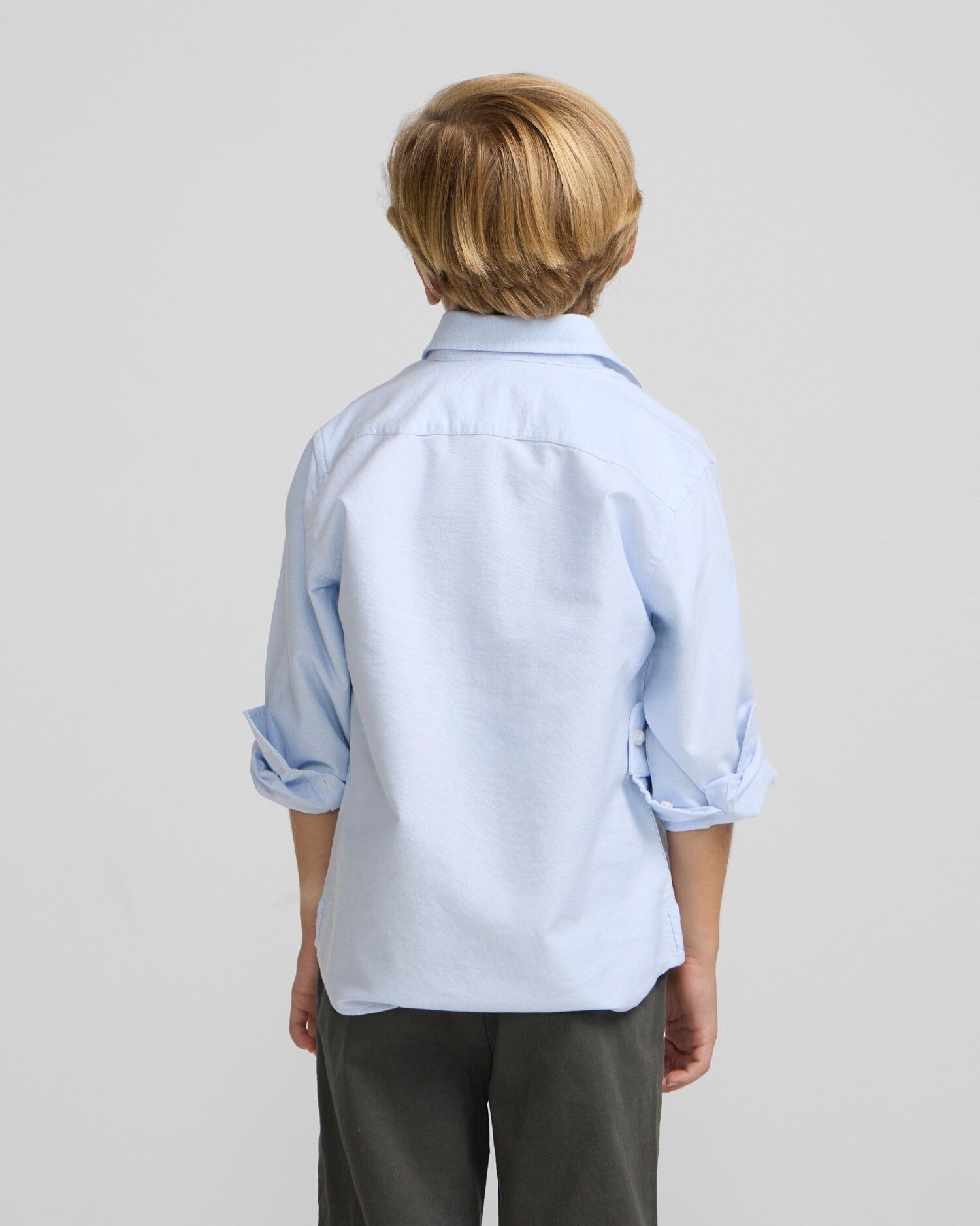 Polera sport de niño oxford clásica - Silbon - Azul celeste Azul celeste-2
