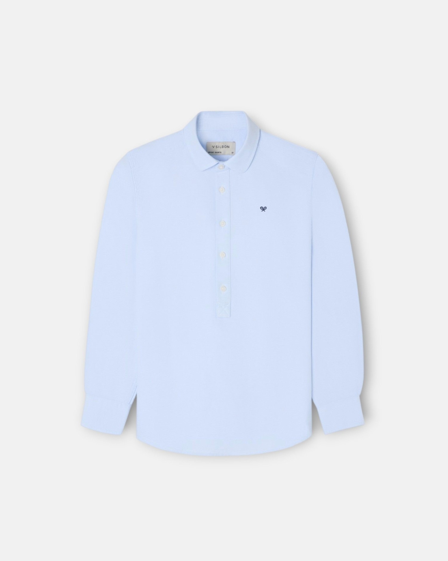 Polera sport de niño oxford clásica - Silbon - Azul celeste Azul celeste-5