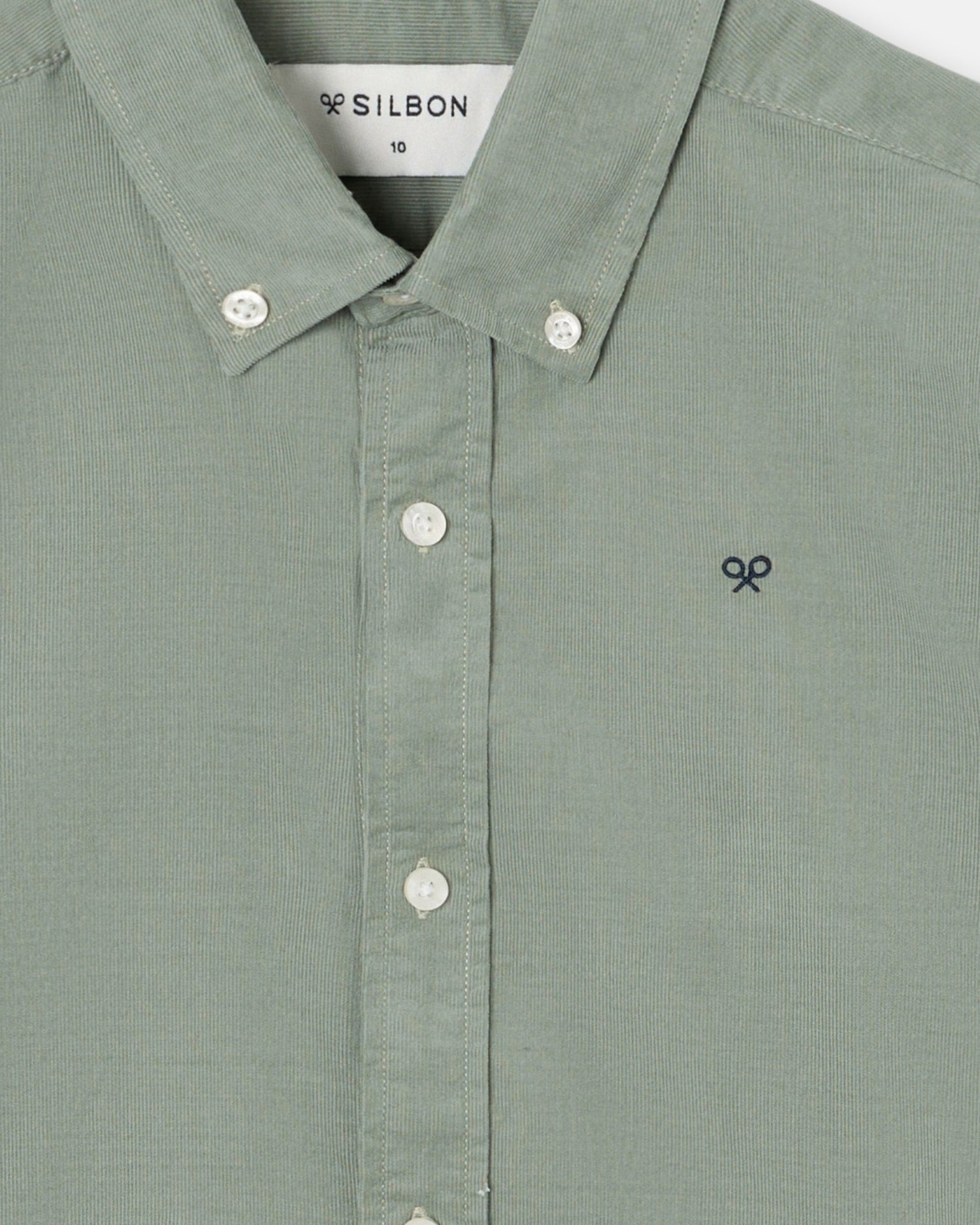 Imagen 2 de Camisa sport de niño de pana - Silbon - Verde claro Verde claro