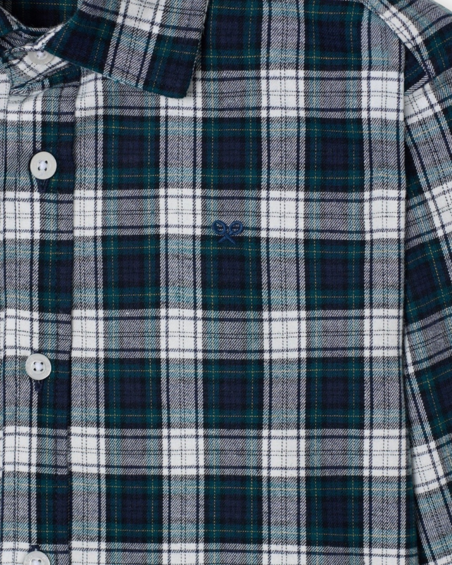 Imagen 3 de Camisa sport de niño de cuadros tartán - Silbon - Verde Verde