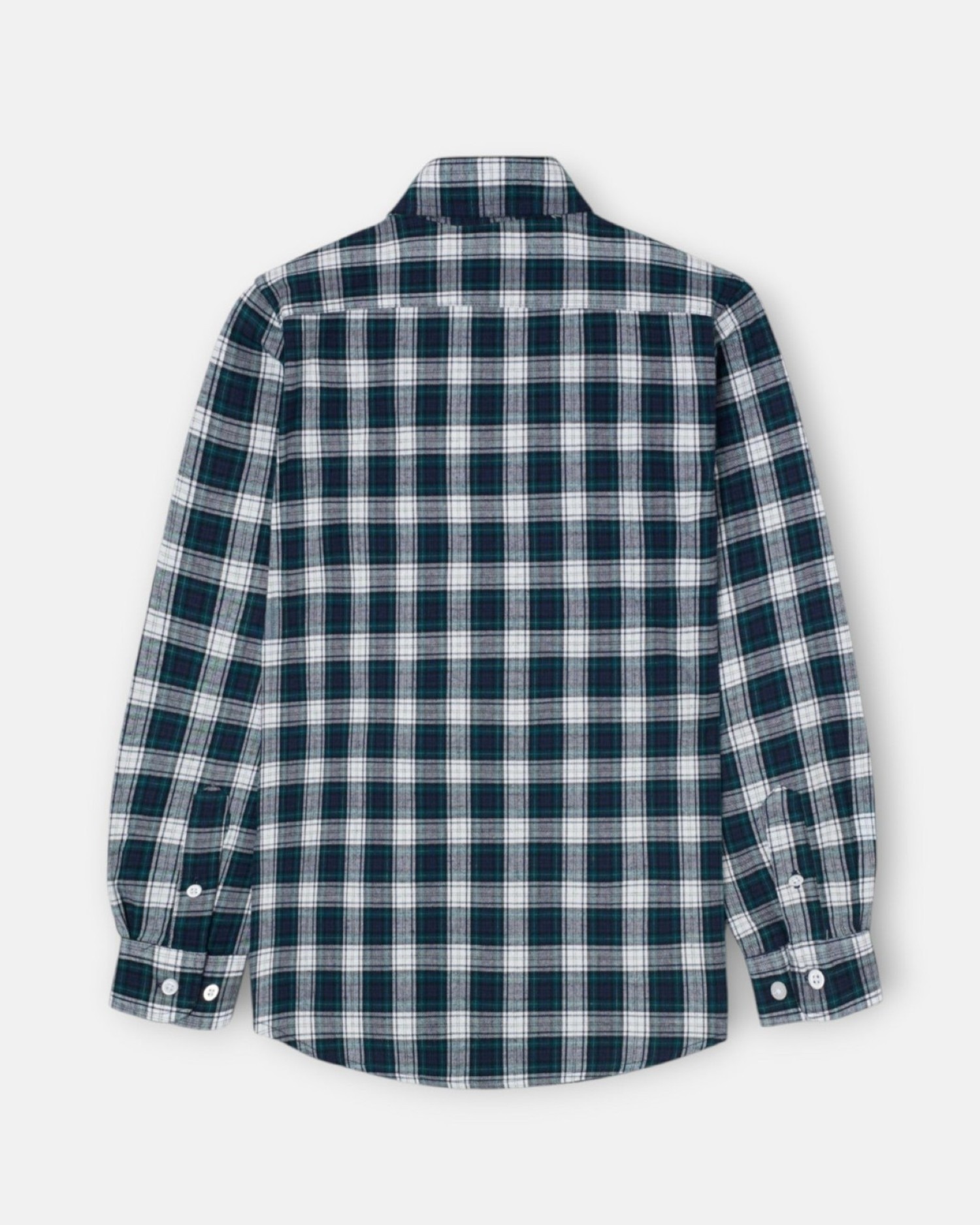 Imagen 2 de Camisa sport de niño de cuadros tartán - Silbon - Verde Verde