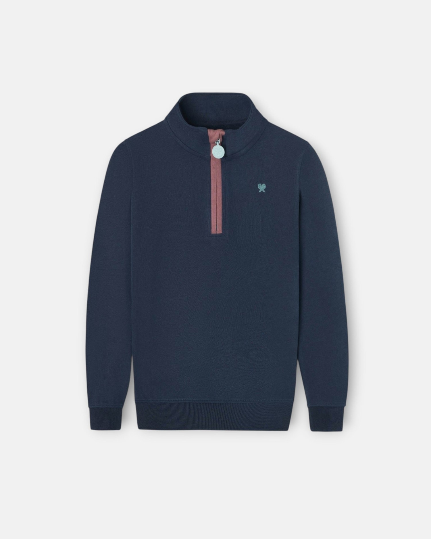 Imagen 0 de Sudadera de niño con media cremallera smile Azul marino