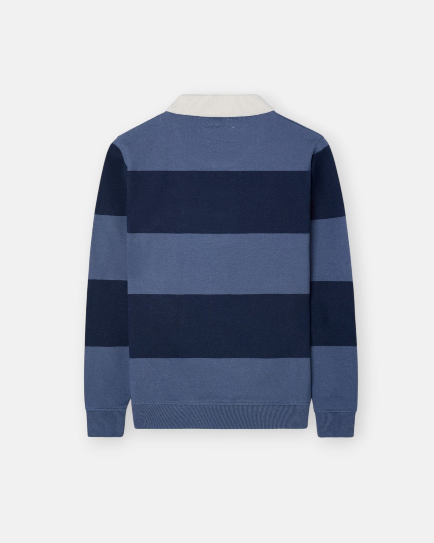 Imagen 2 de Sudadera de niño de rayas con cuello polo - Silbon - Azul marino Azul marino