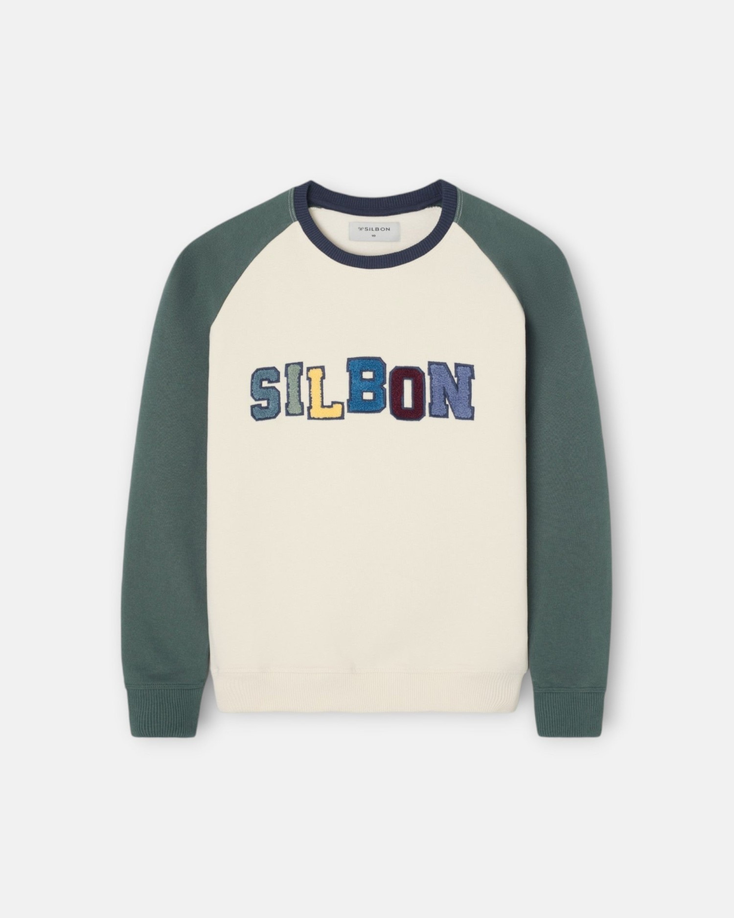Imagen 0 de Sudadera de niño ranglán varsity Verde