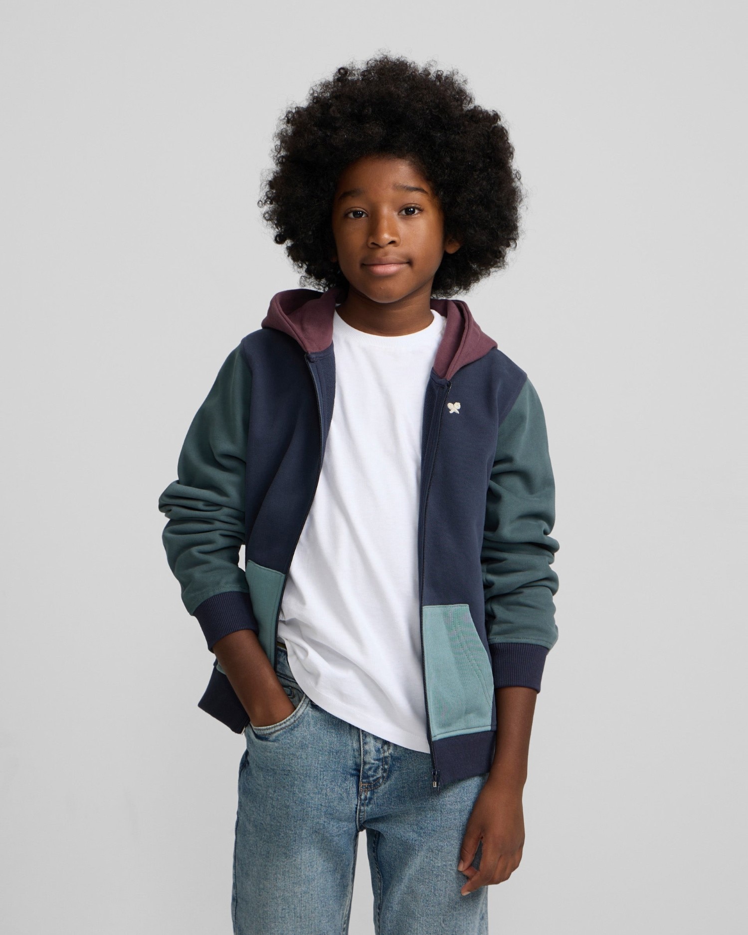 Imagen 0 de Sudadera deportiva de niño con capucha Azul marino