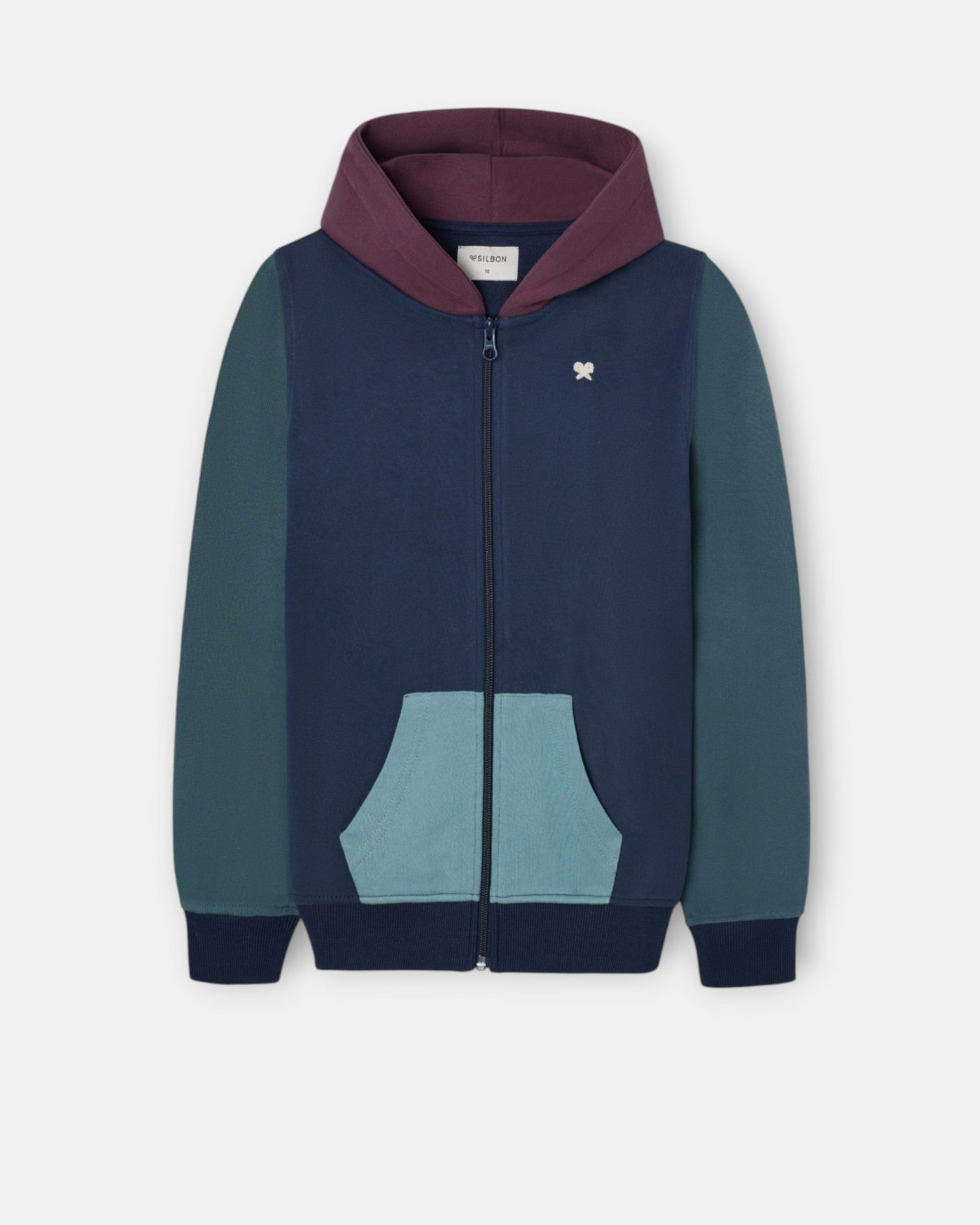 Sudadera deportiva de niño con capucha - Silbon - Azul marino Azul marino-5