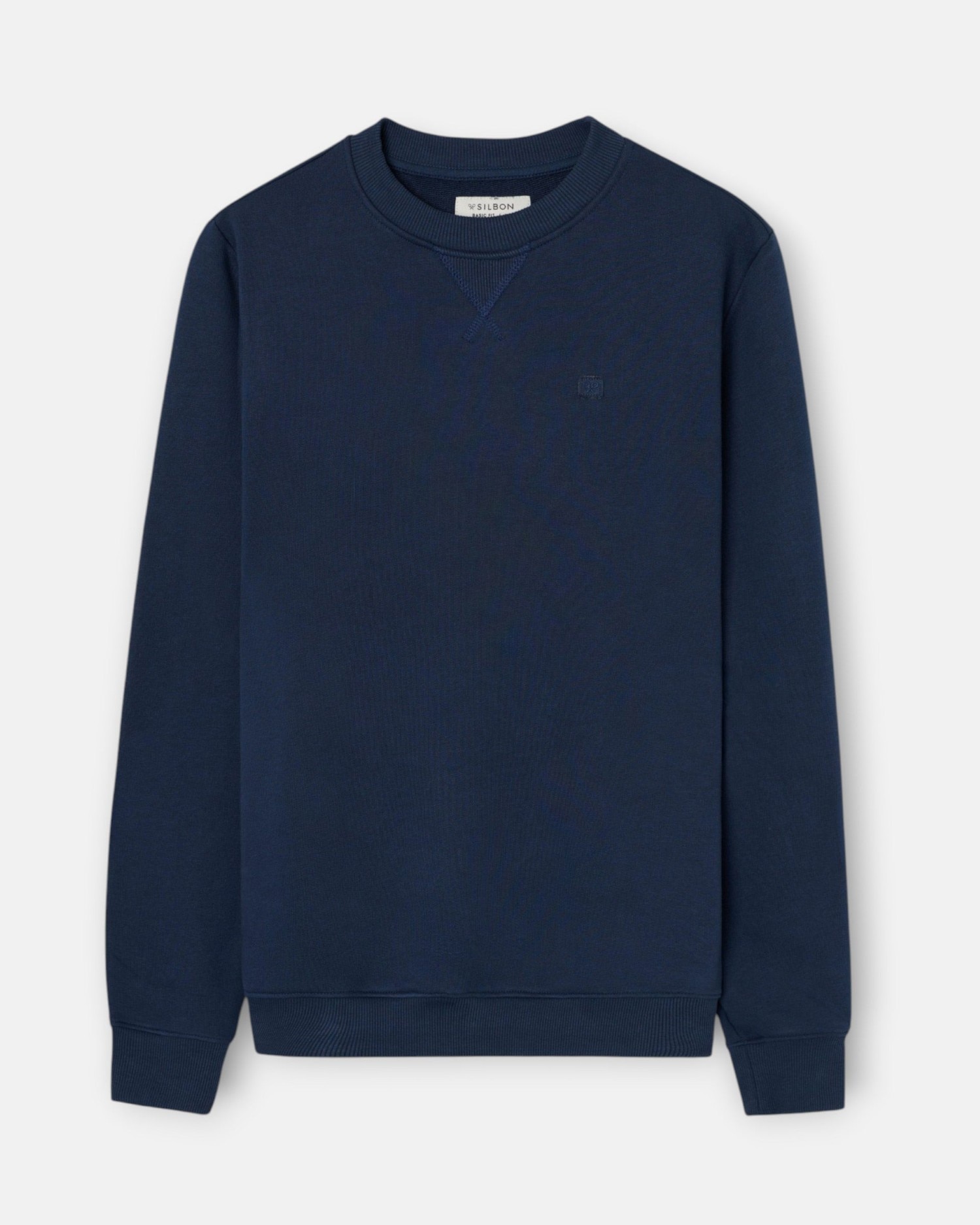 Imagen 1 de Sudadera de hombre con miniparche - Silbon - Azul marino Azul marino