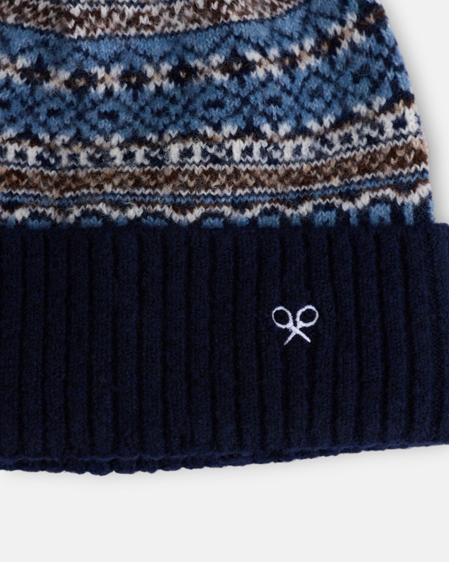 Imagen 2 de Gorro punto jacquard pompón - Silbon - Azul marino Azul marino