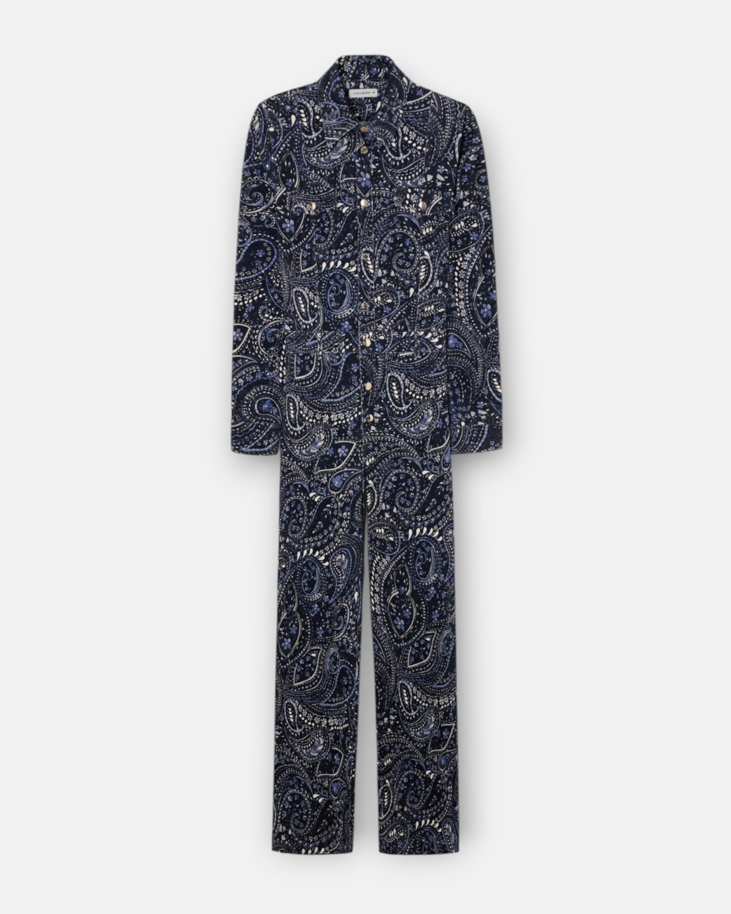 Mono micropana estampado paisley - Silbon - Azul Azul-5