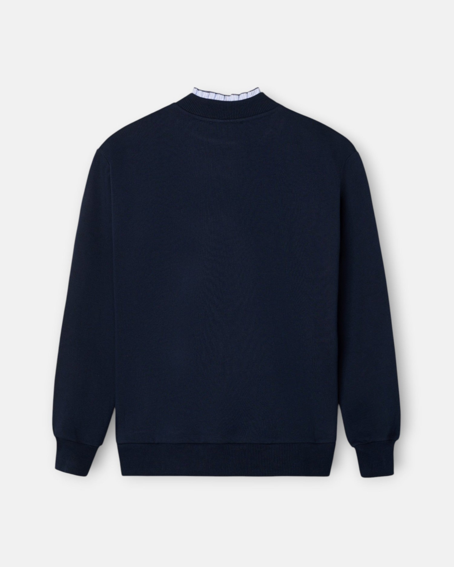 Sudadera cuello volante botones - Silbon - Azul marino Azul marino-4
