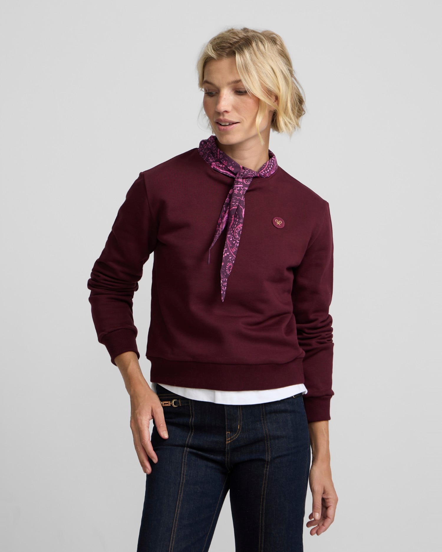 Sudadera pañuelo - Silbon - Granate Granate-1