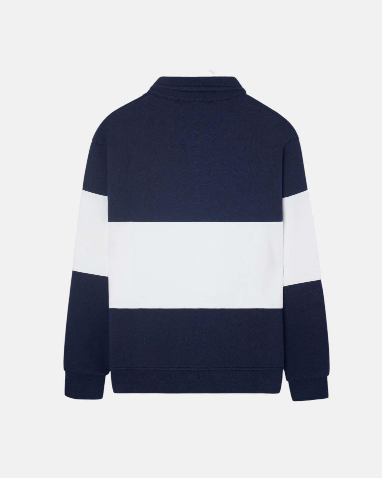 Sudadera cuello polo rayas - Silbon - Azul marino Azul marino-4
