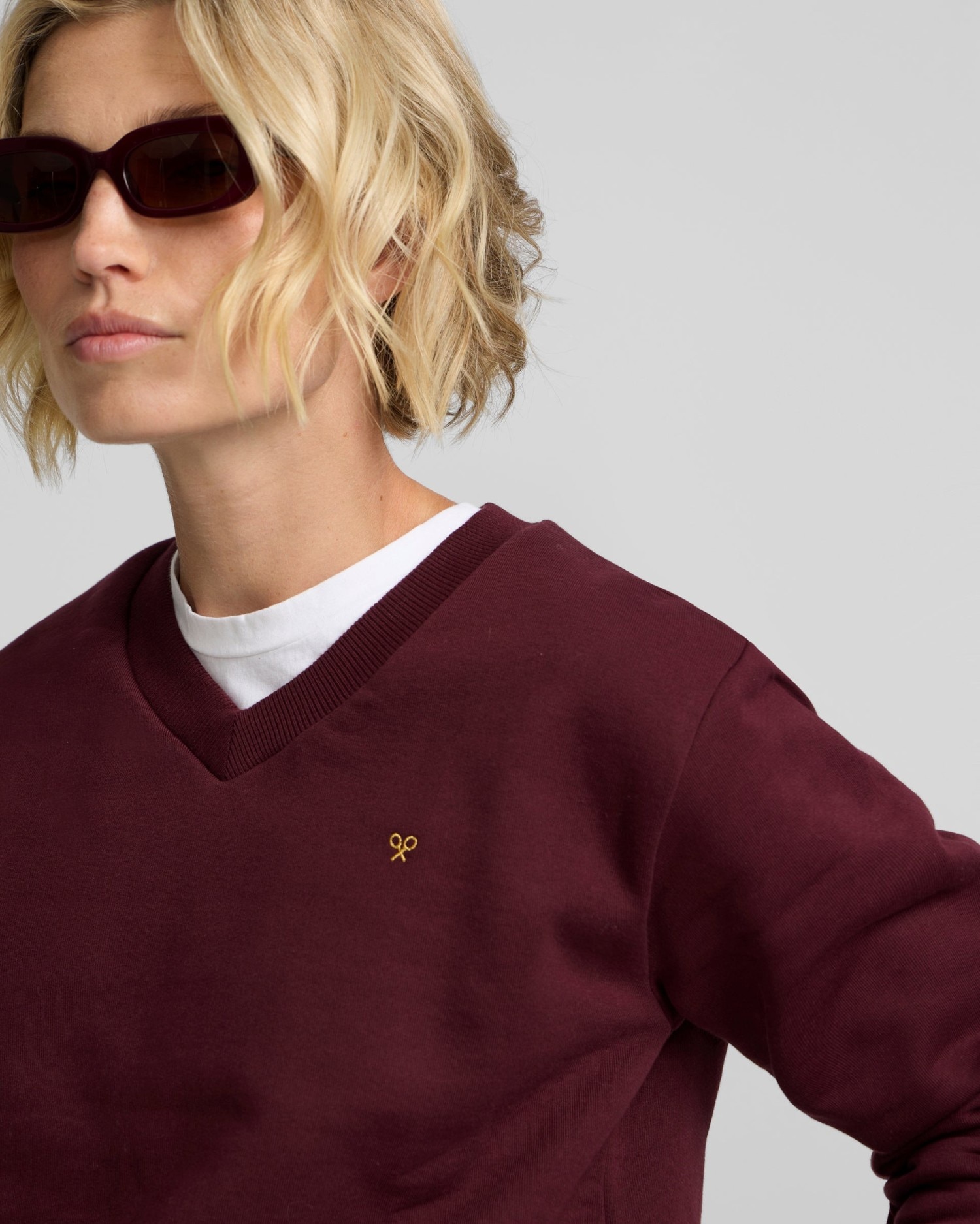 Sudadera bajo camisero - Silbon - Granate Granate-3