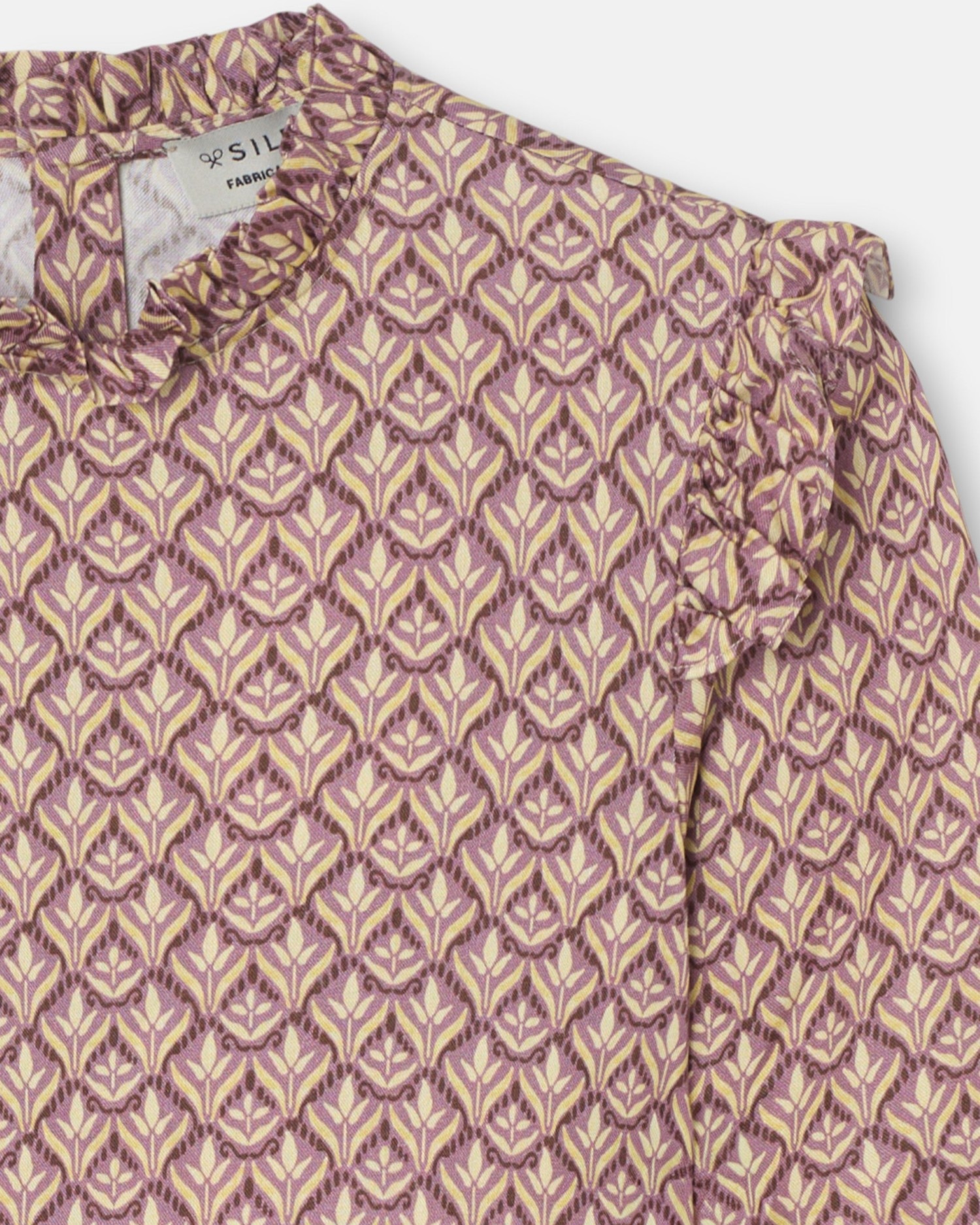 Blusa de niña con estampado floral - Silbon - Morado Morado-3