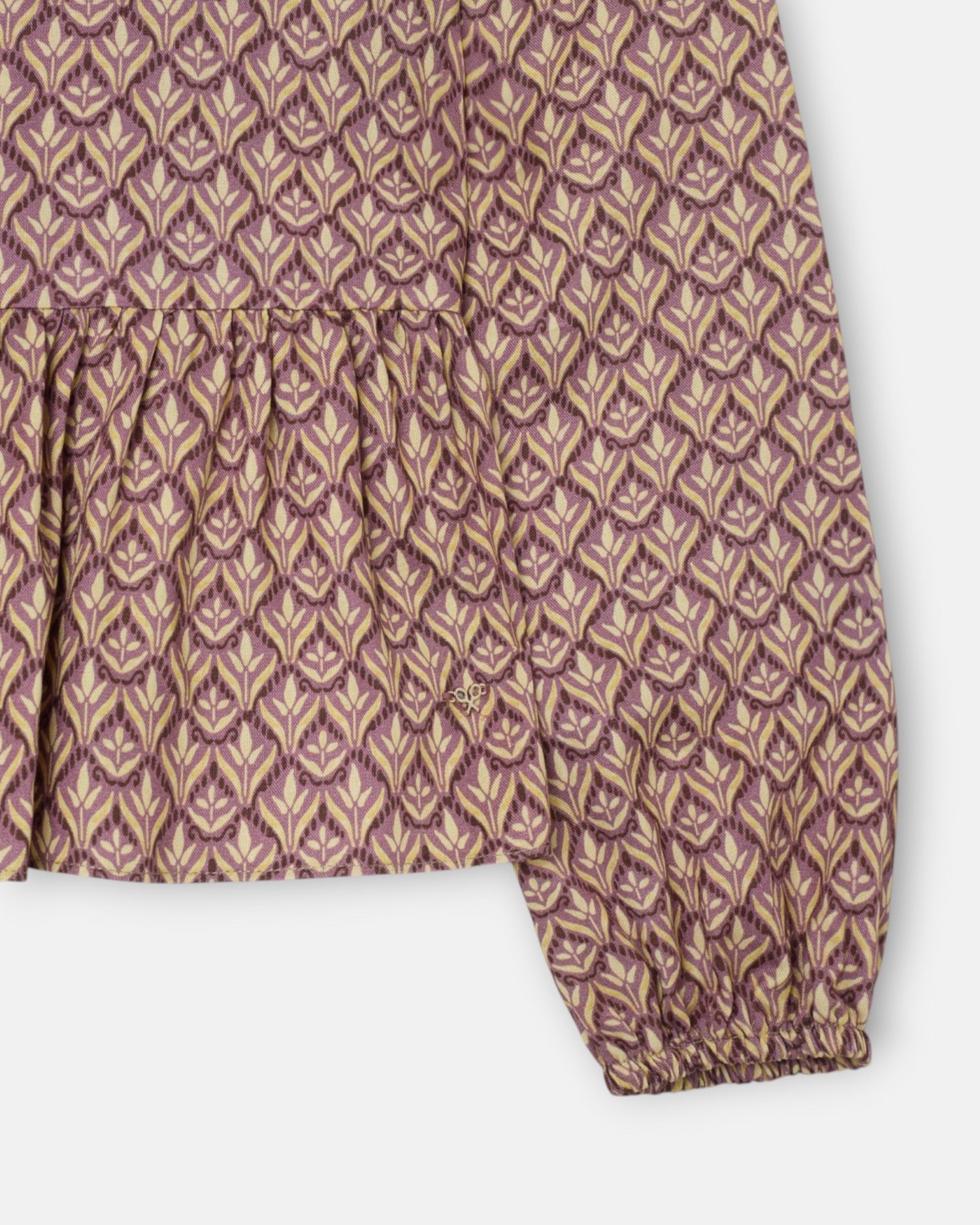 Blusa de niña con estampado floral - Silbon - Morado Morado-2