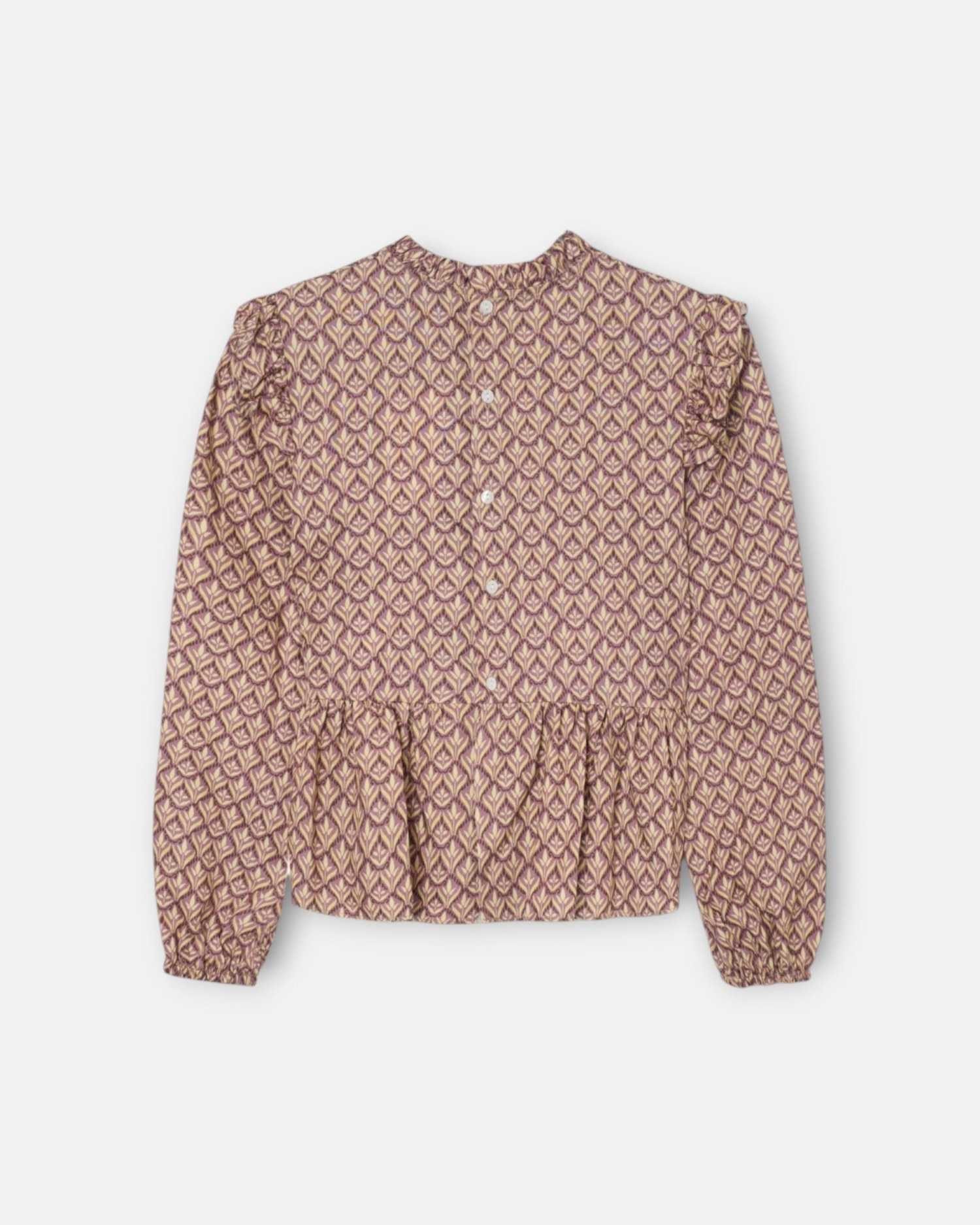 Blusa de niña con estampado floral - Silbon - Morado Morado-4
