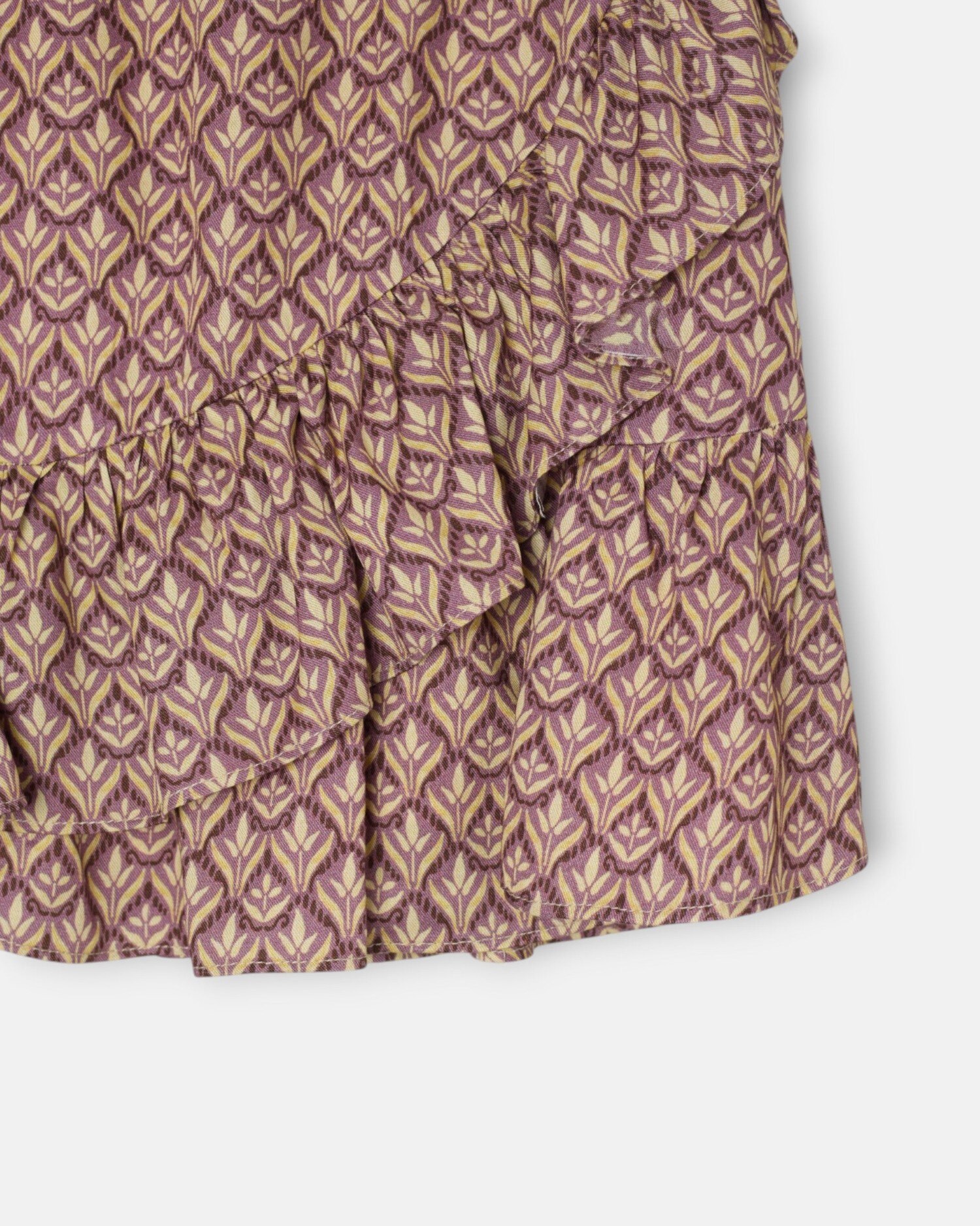 Falda de niña con estampado floral - Silbon - Morado Morado-3