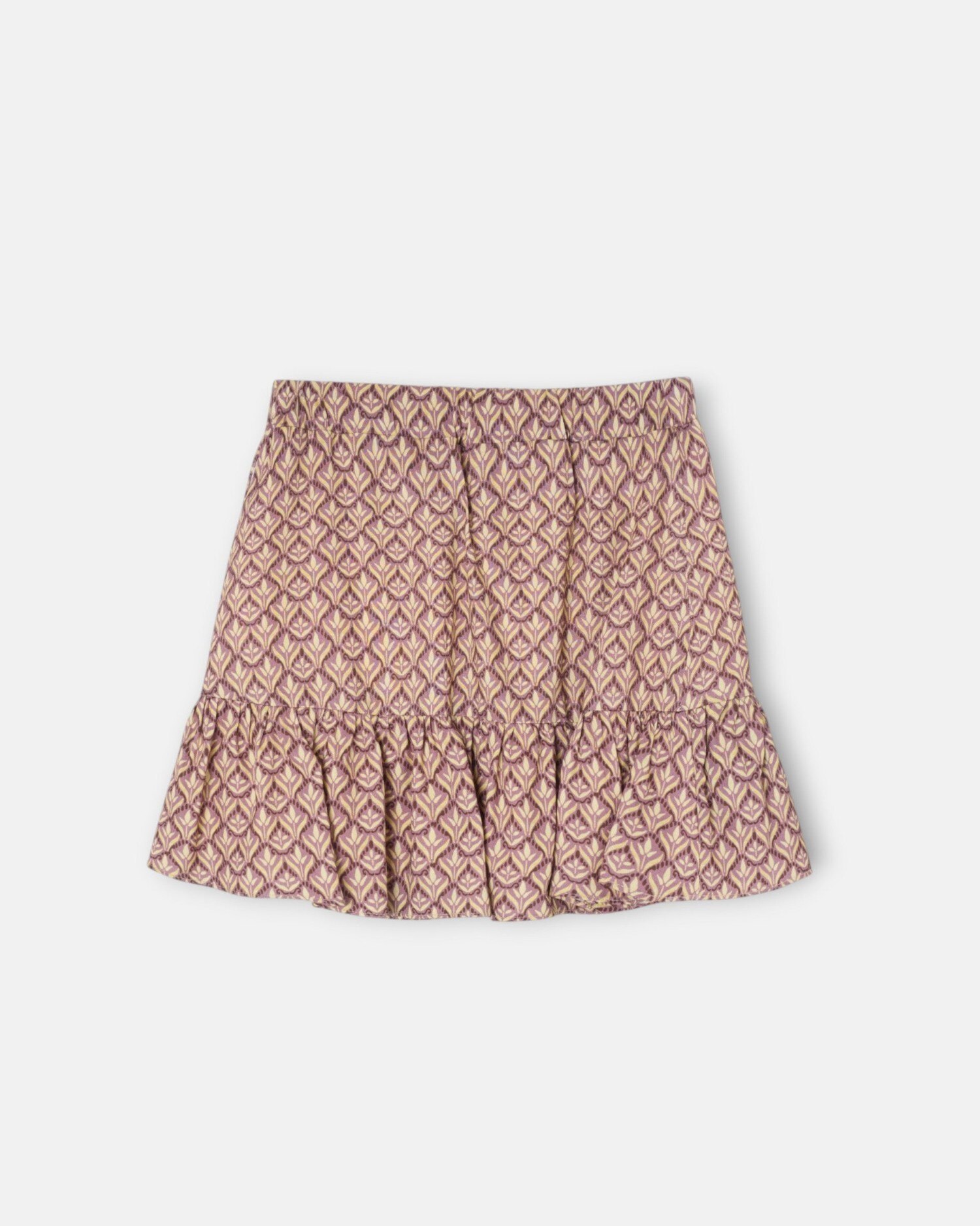 Falda de niña con estampado floral - Silbon - Morado Morado-4