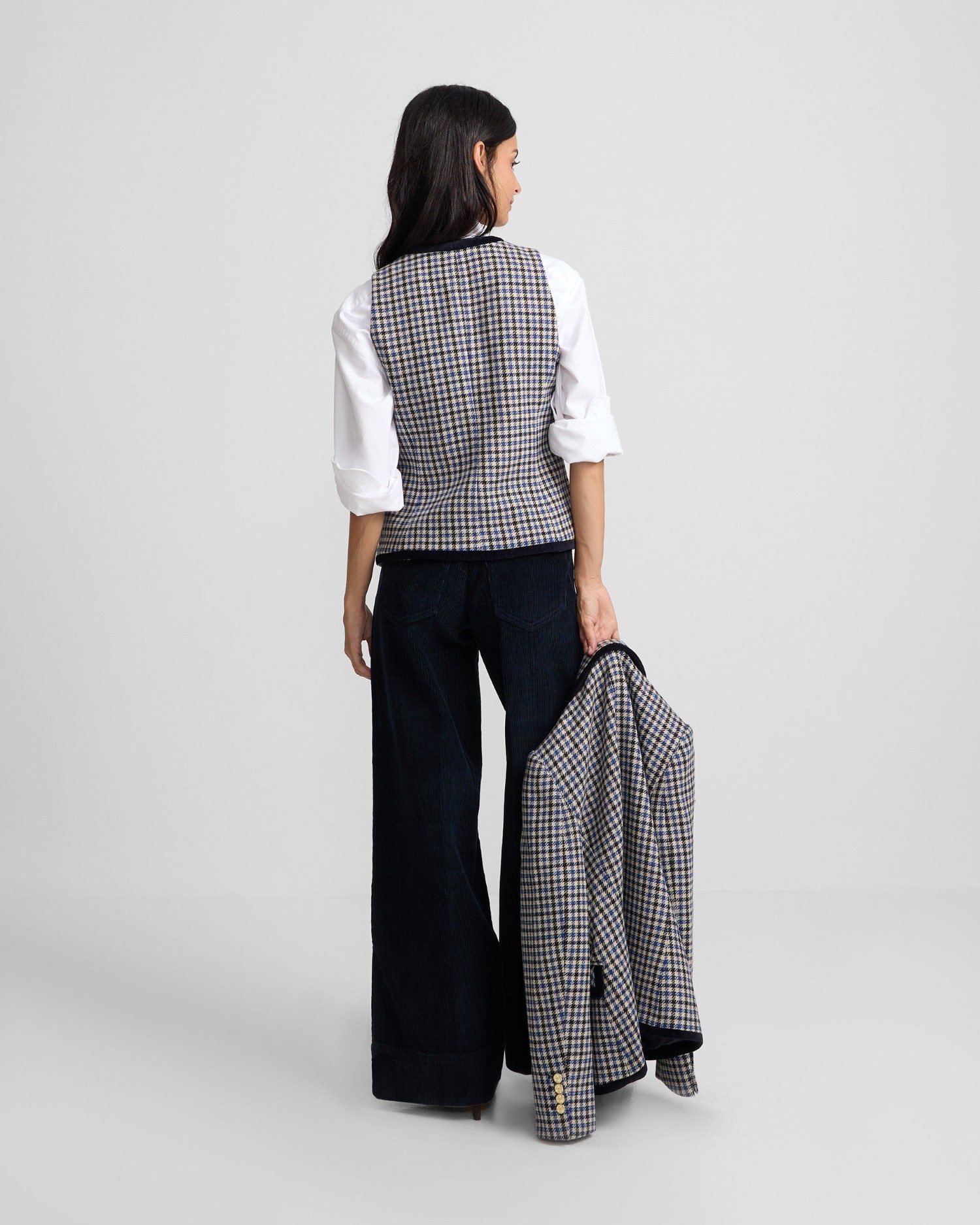 Pantalón wide leg pana - Silbon - Azul marino Azul marino-2