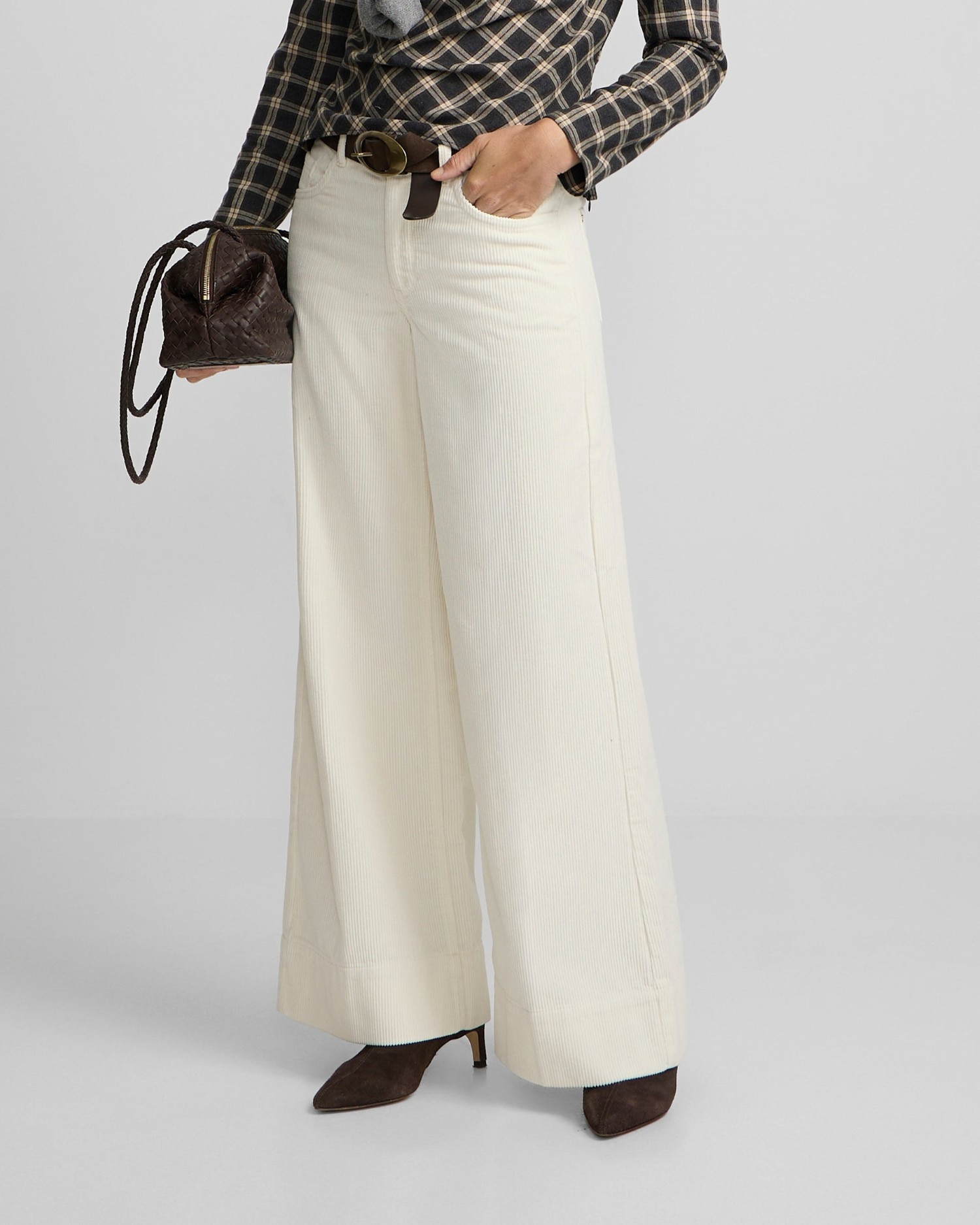 Pantalón wide leg pana - Silbon - Crudo Crudo-3
