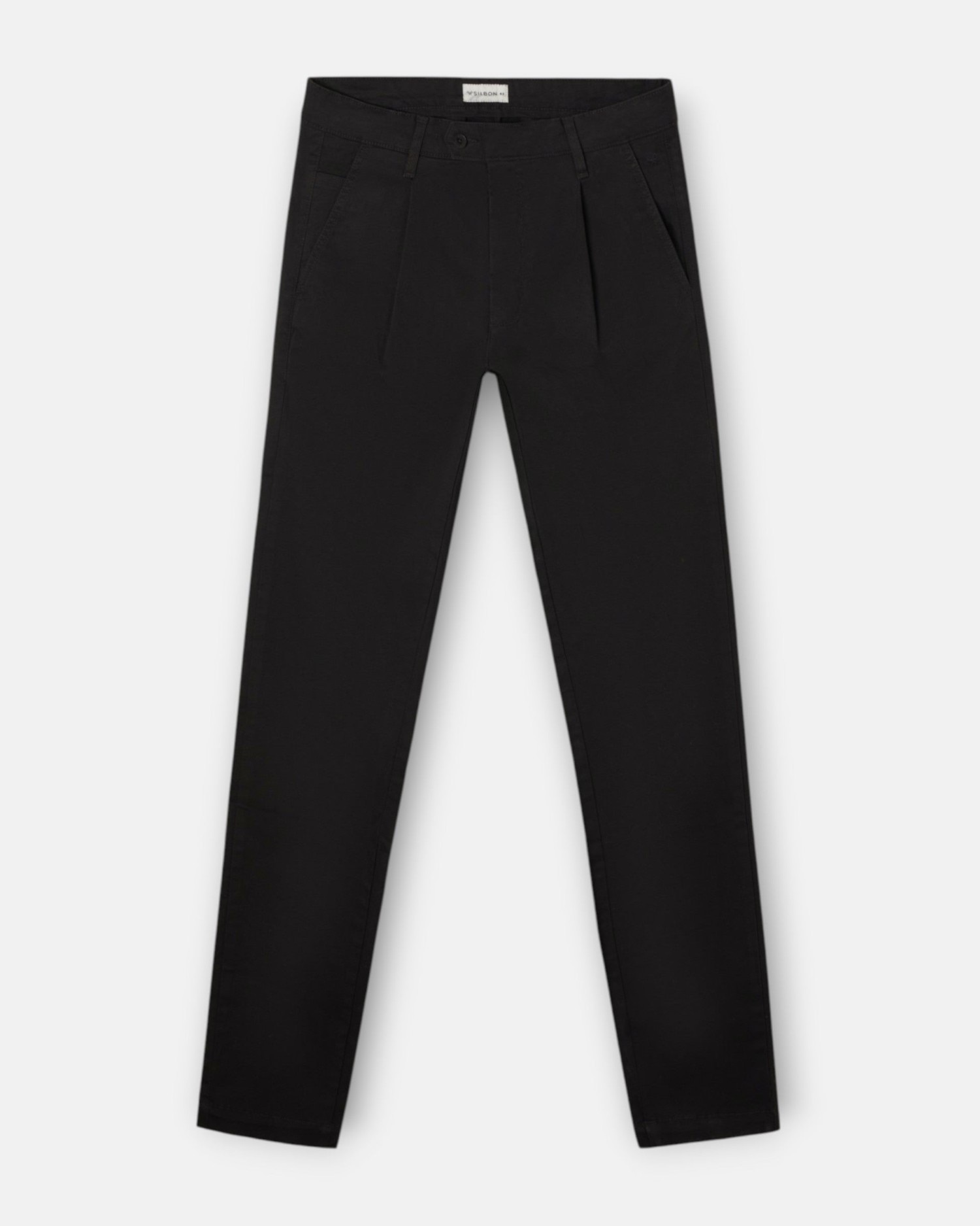 Pantalón de hombre sport chino pinza - Silbon - Marrón Marrón-1