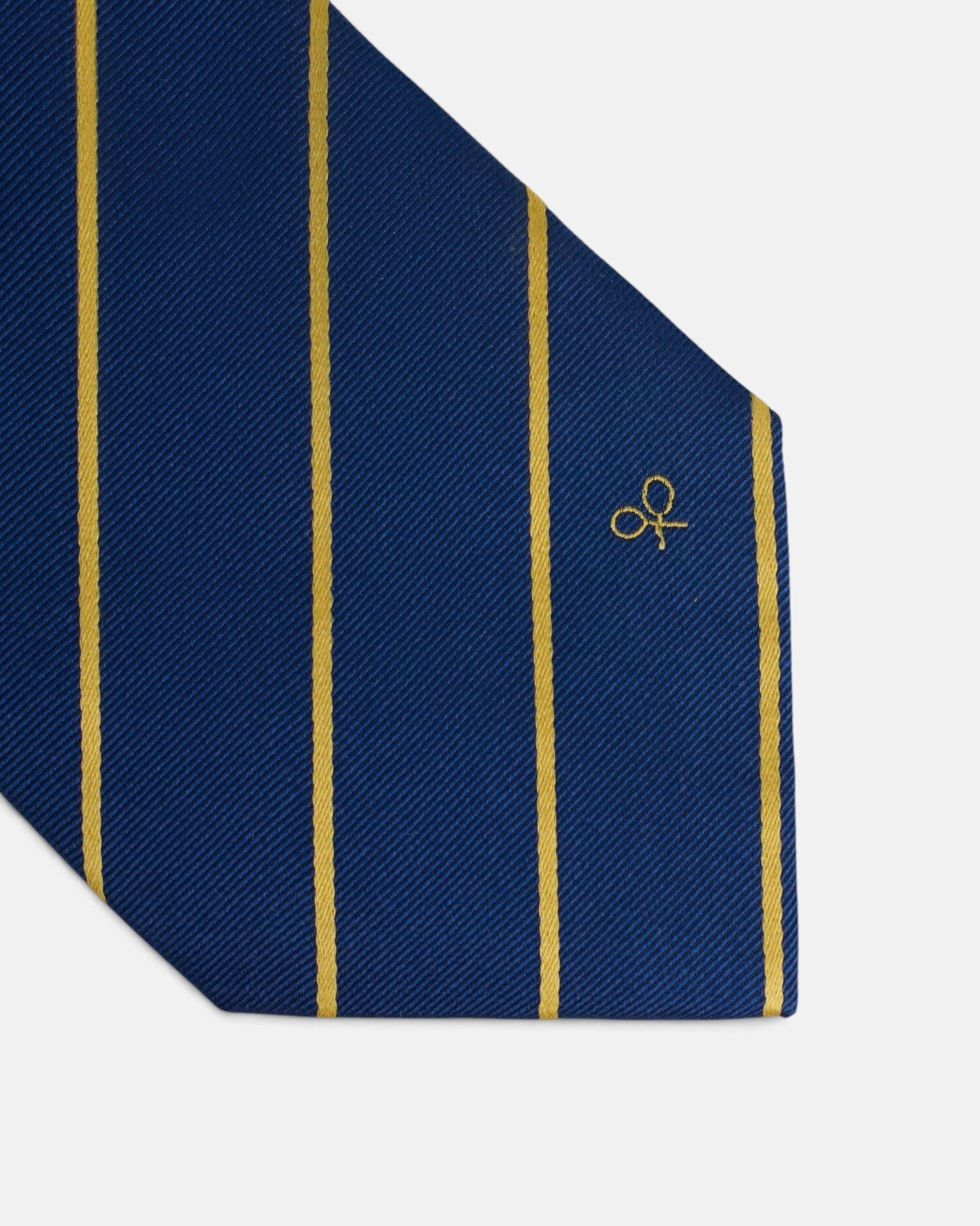 Corbata raya media seda - Silbon - Azul marino Azul marino-3
