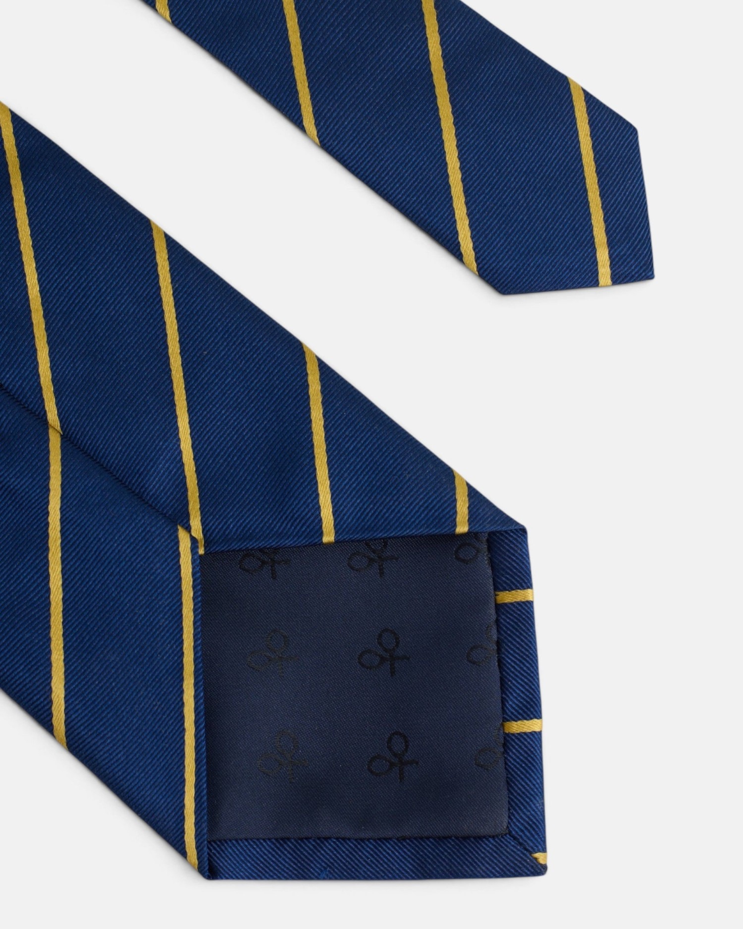 Corbata raya media seda - Silbon - Azul marino Azul marino-4
